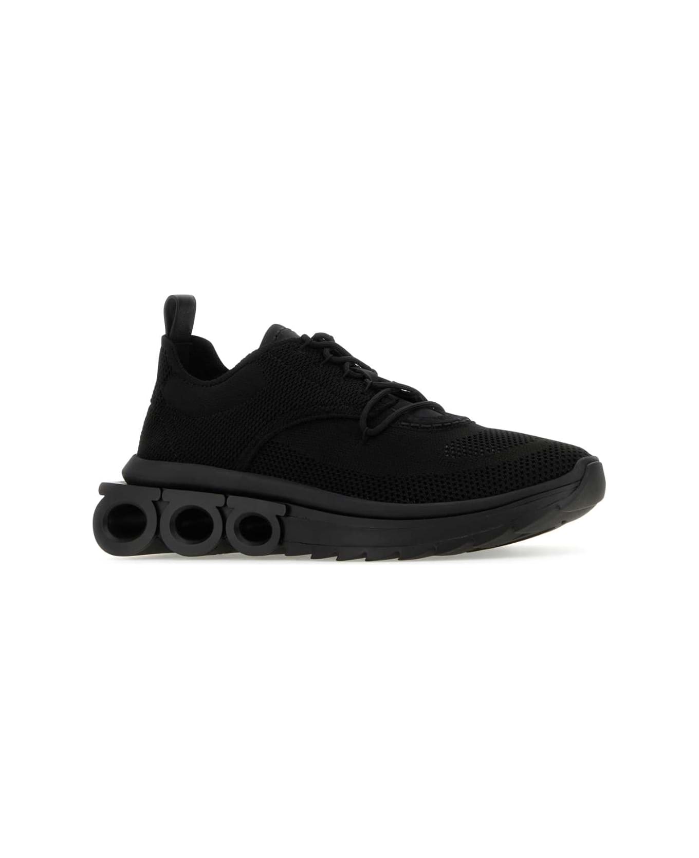 Ferragamo Black Tech Knit Nima Sneakers - CARBONE スニーカー