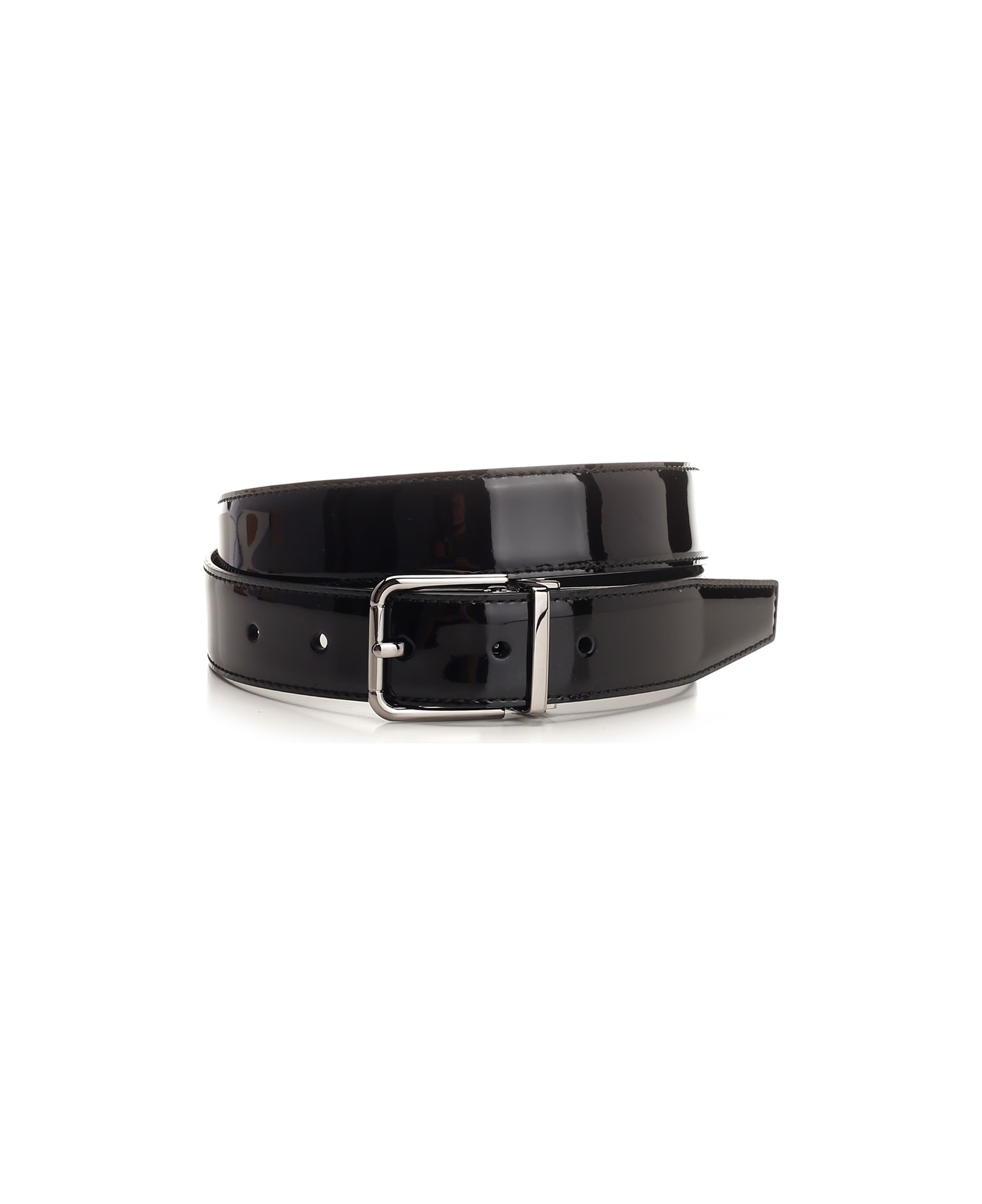 Dolce & Gabbana Belt In Patent Leather - Nero
