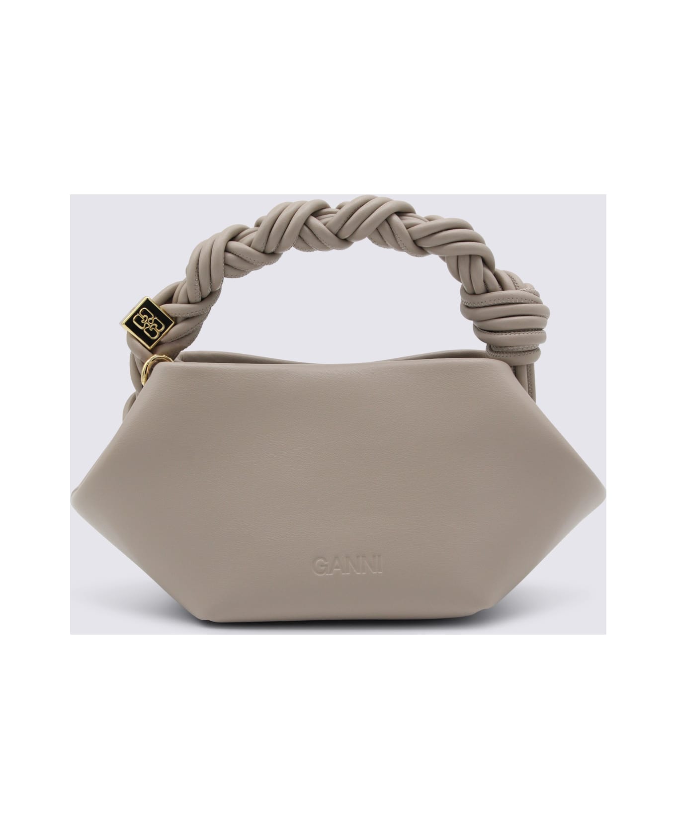 Ganni Beige Top Handle Bag - OYSTER GRAY