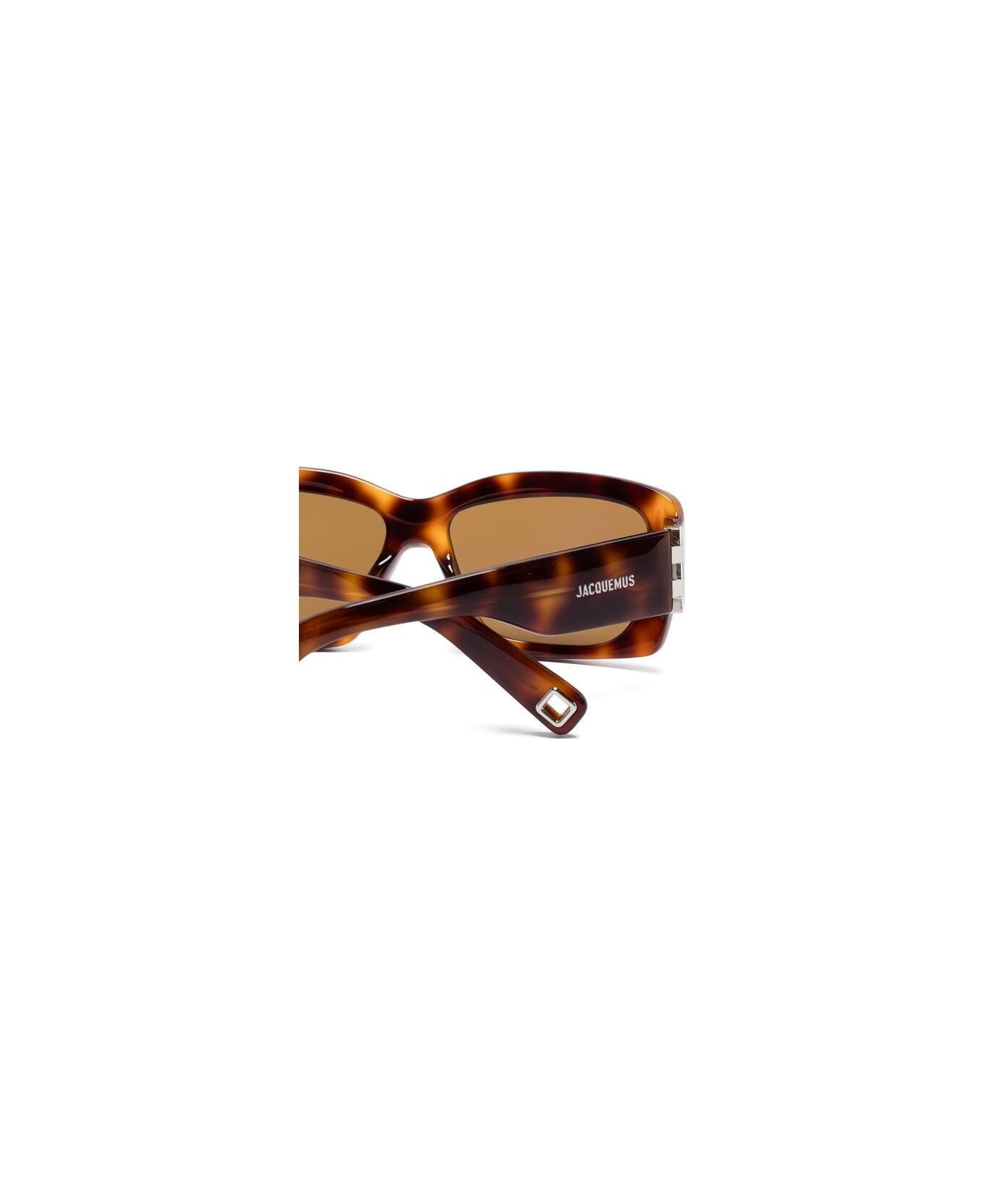 Jacquemus Rectangle Frame Sunglasses - BROWN