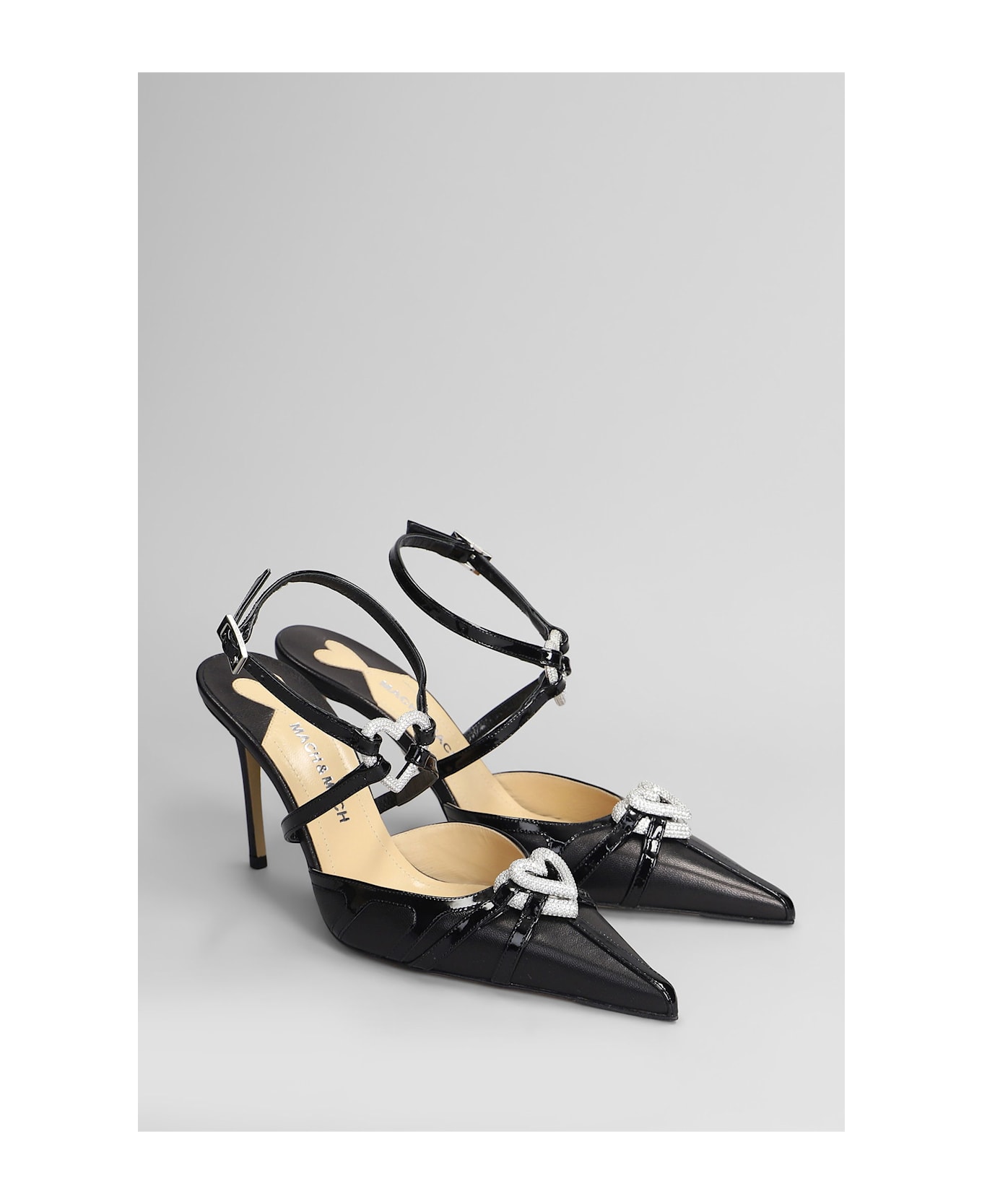 Mach & Mach Pumps In Black Leather - black