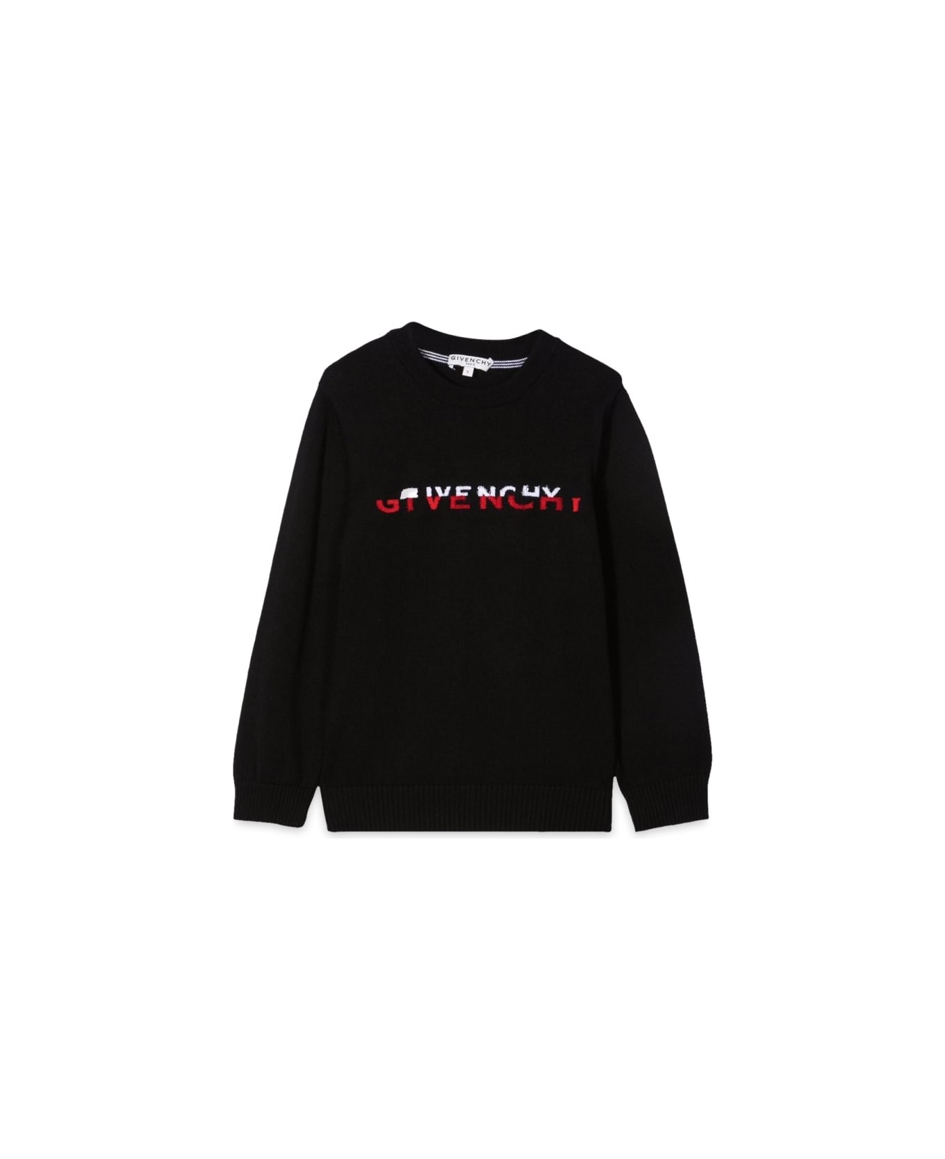 Givenchy Knitted Jumper Givenchy "slipt" Tuffting Embroidery. - BLACK