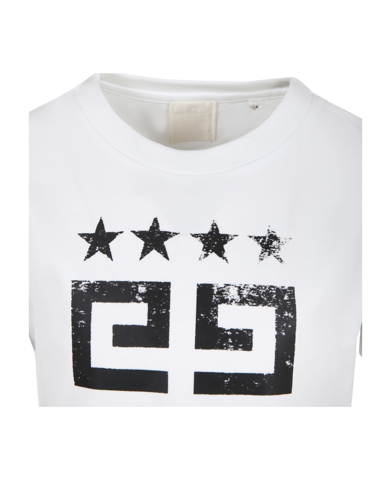 Givenchy White T-shirt For Kids With Logo - WHITE