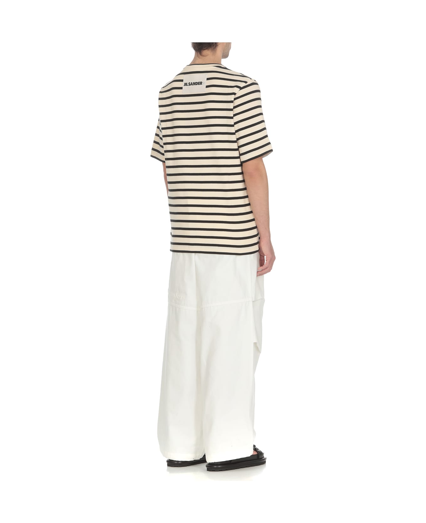 Jil Sander Striped Cotton T-shirt - Ivory