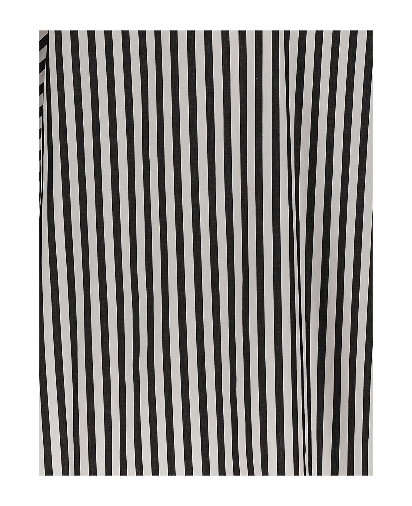 Carolina Herrera Striped Bloshirt - White/Black ブラウス