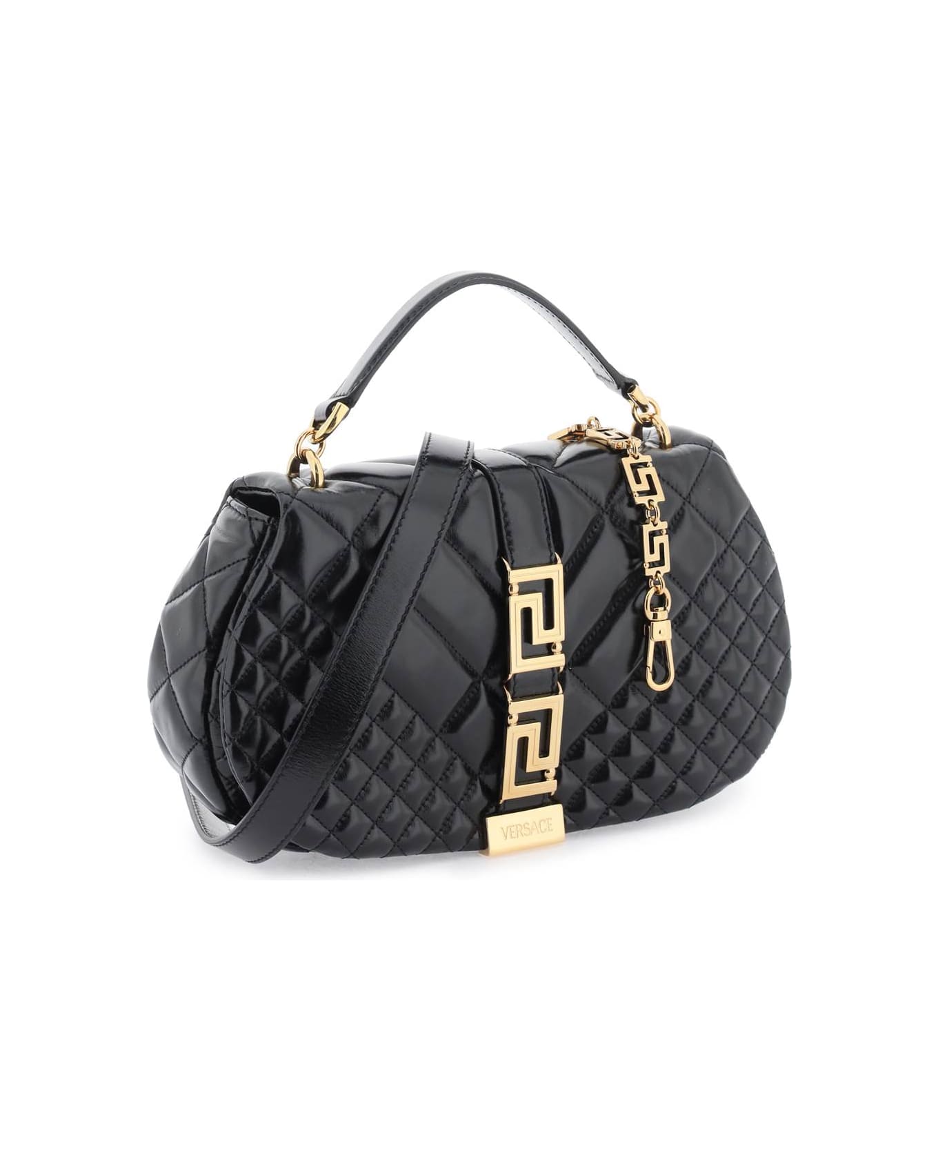 Versace 'greca Goddess' Shoulder Bag - BLACK VERSACE GOLD (Black)