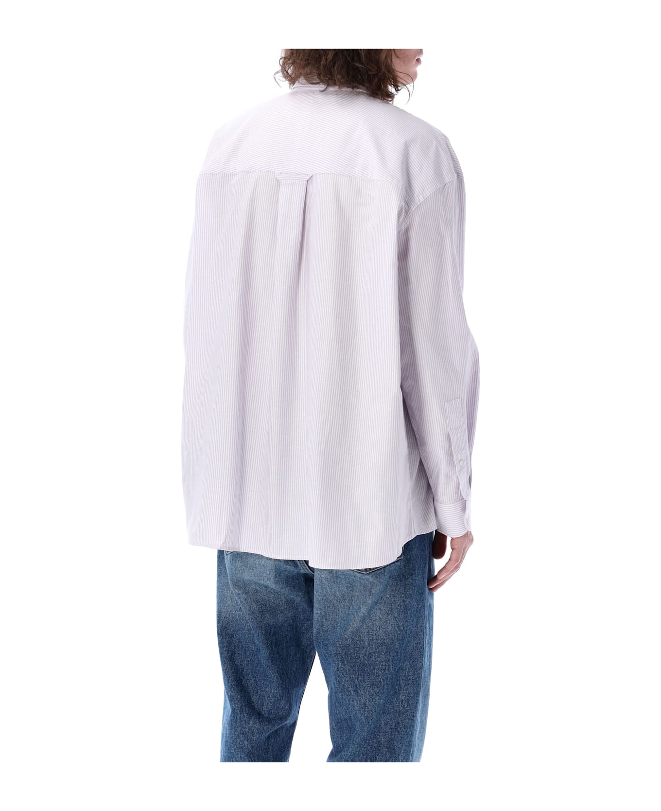 Studio Nicholson Ruskin Cotton Striped Shirt - LILAC STRIPE