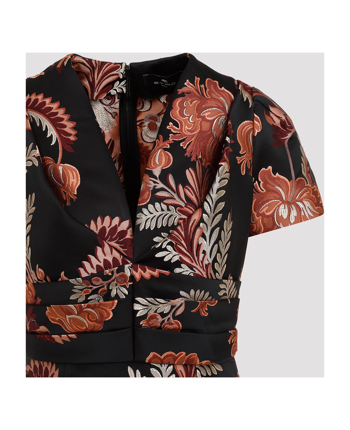 Etro Jacquard Midi Dress - Multicolor Black