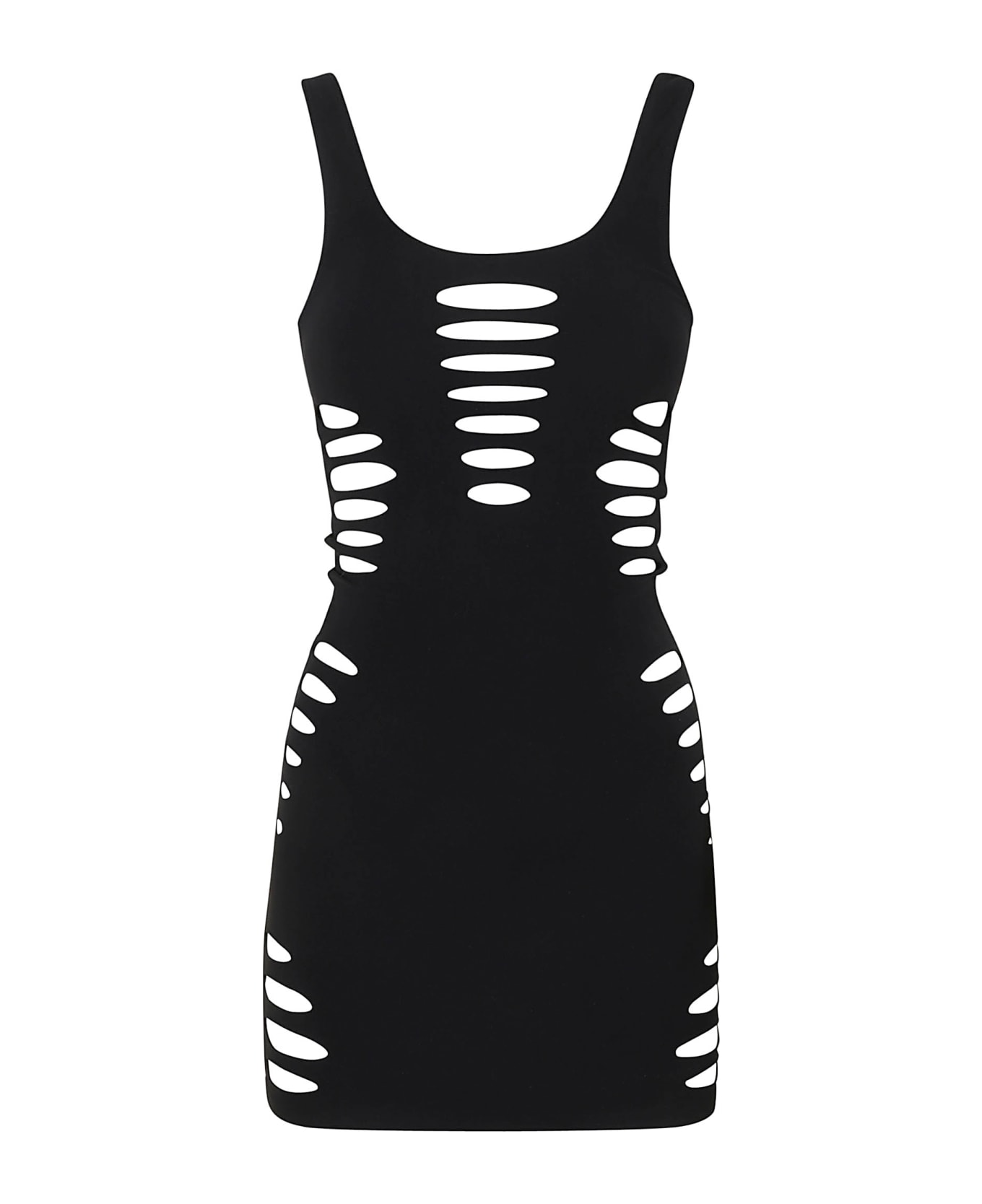Versace Seamless Slash Dress - Black