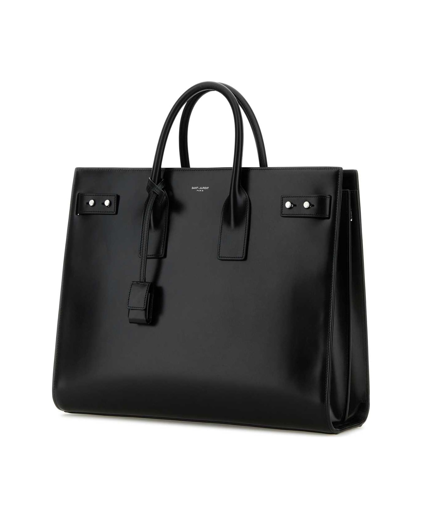 Saint Laurent Black Leather Sac De Jour Handbag - NERO