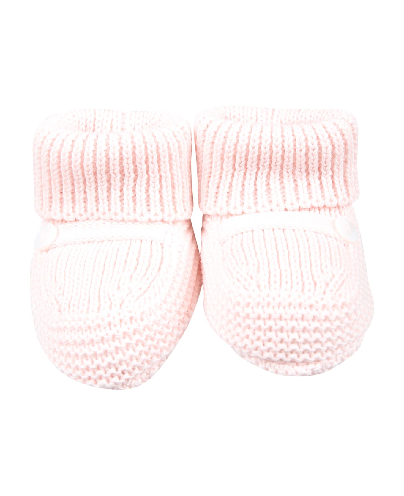 Little Bear Pink Bootees For Baby Girl - Pink