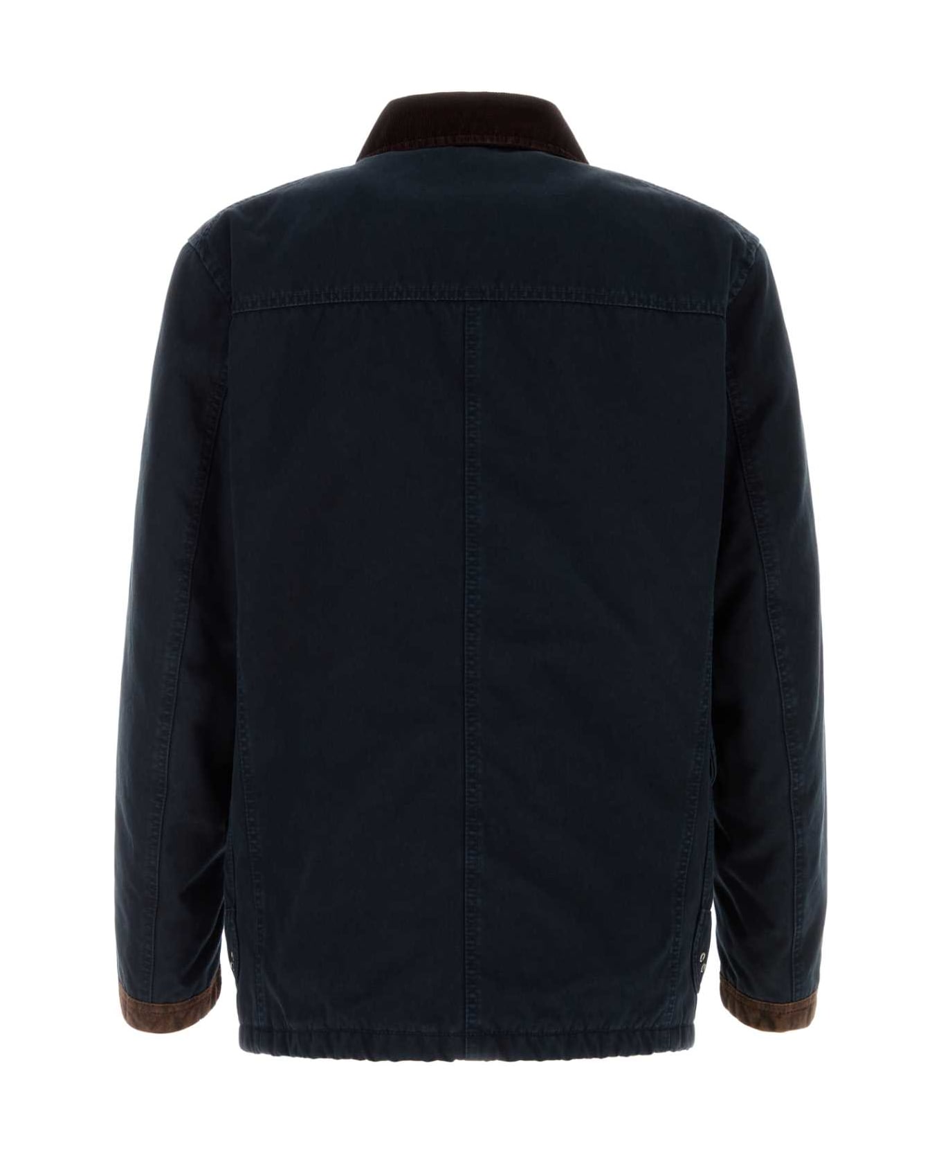 Fay Navy Blue Canvas Jacket - BLUNAVY