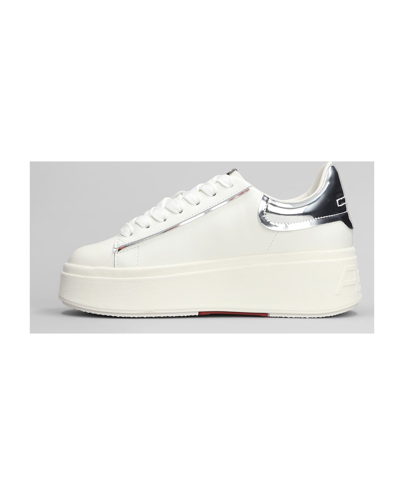Ash Moby Bis Sneakers In White Leather - white