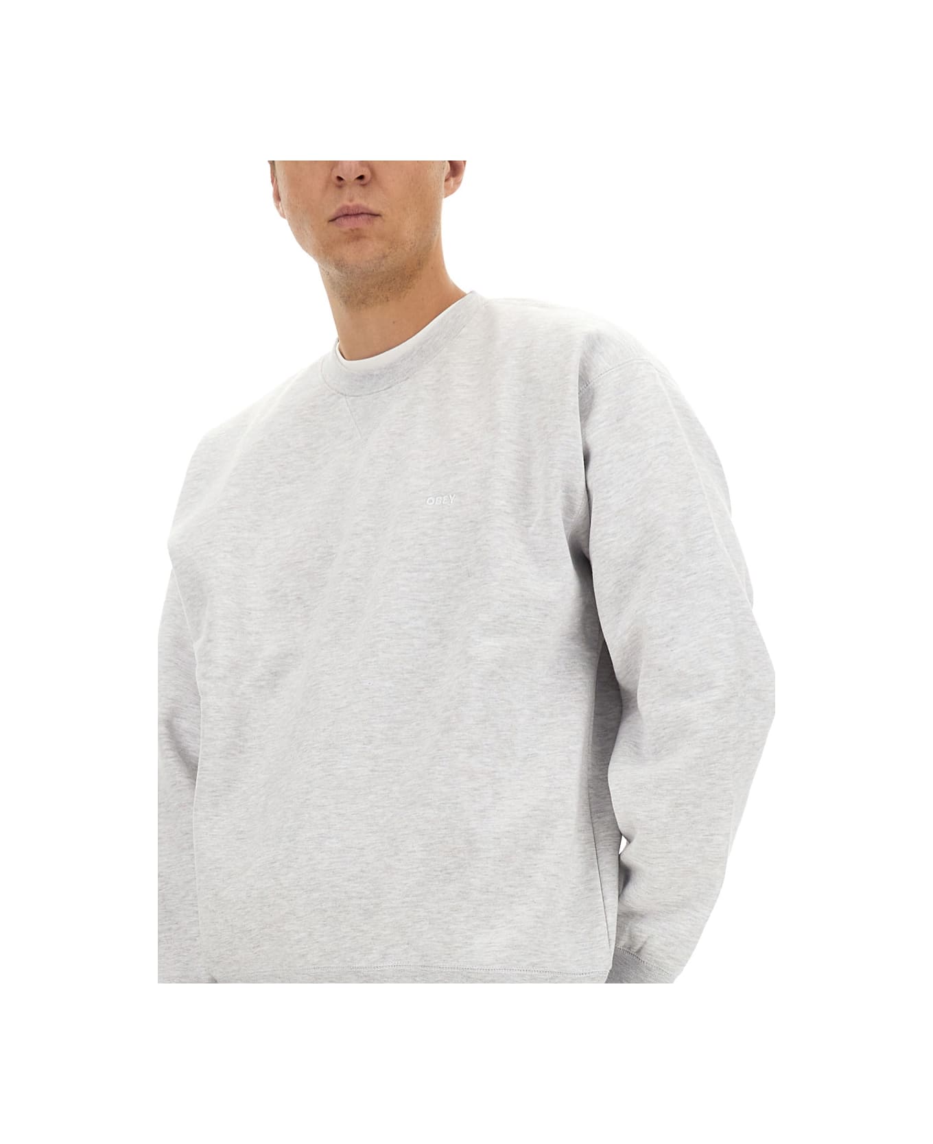 Obey Sweatshirt With Logo - GREY