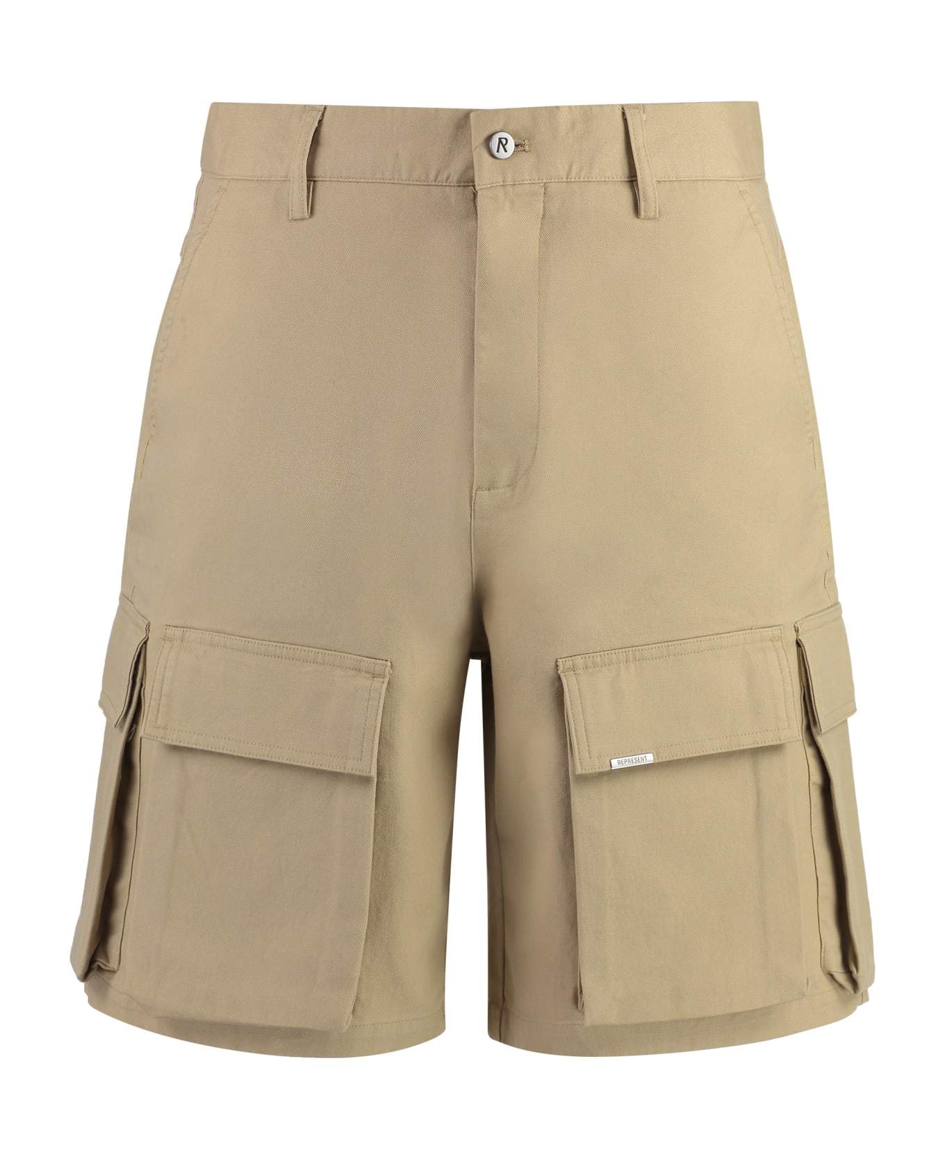 REPRESENT Cotton Cargo Bermuda Shorts - Sandstone