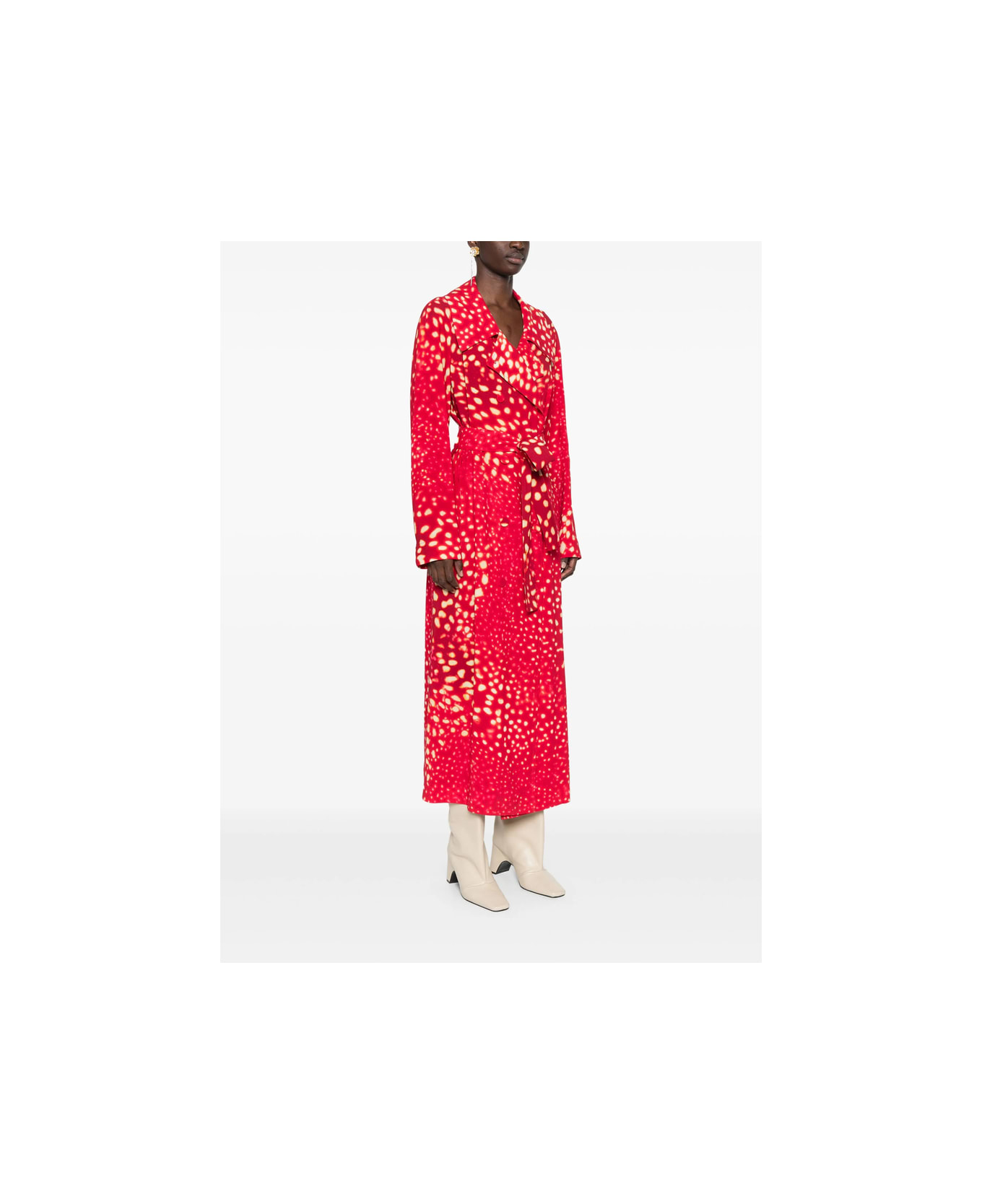 Dries Van Noten Coat - RED/NEUTRALS