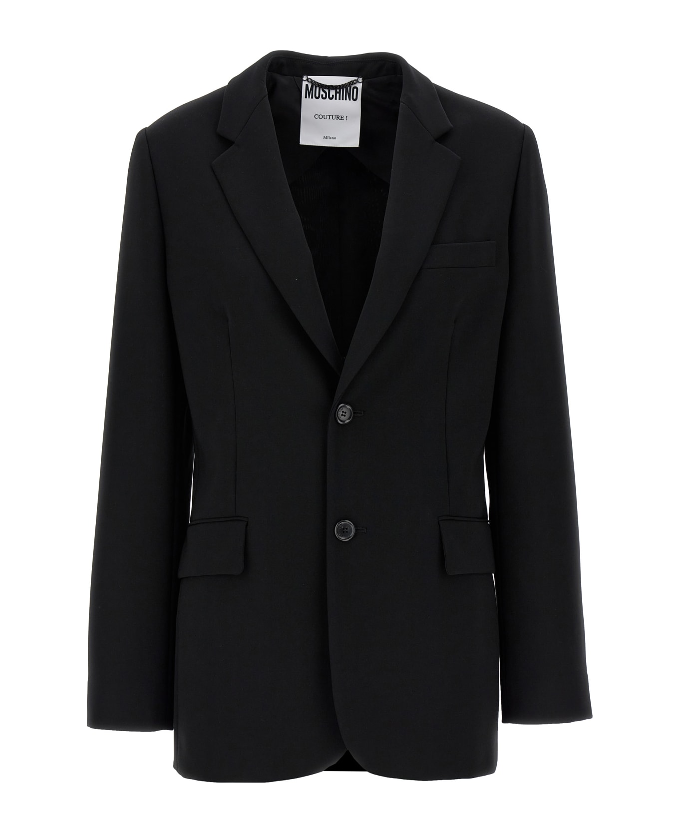 Moschino Single-breasted Martingale Blazer - Black