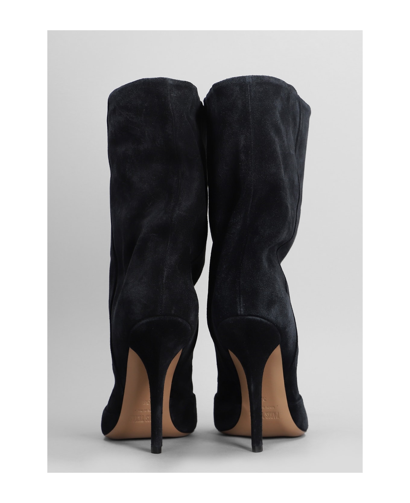 Paris Texas Esther Ankl Boot 105 High Heels Ankle Boots In Black Suede - black