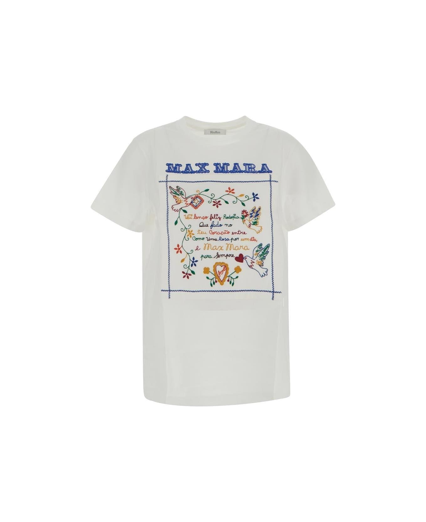 Max Mara Embroidered T-shirt - Ivory