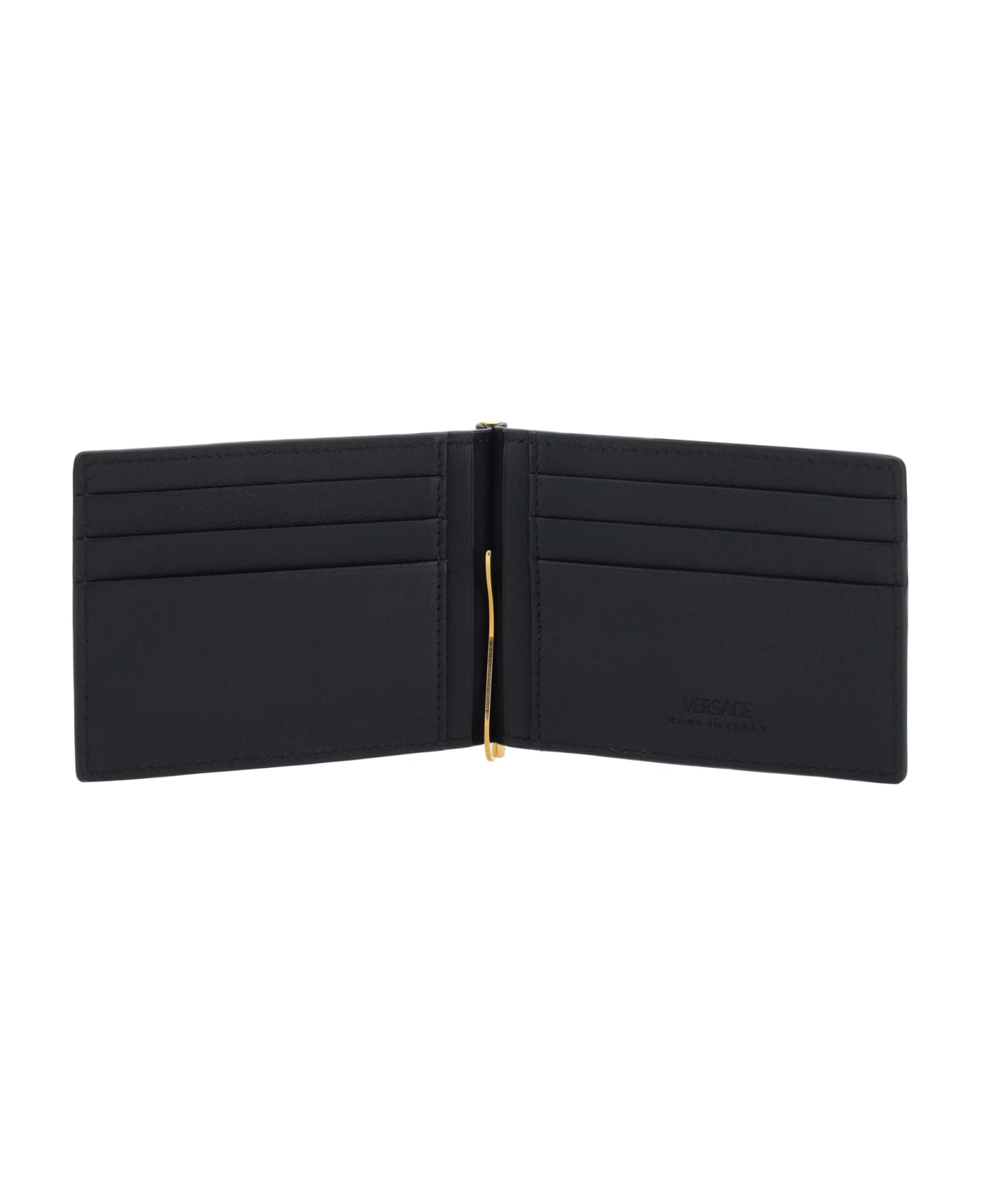 Versace Medusa Plaque Bi-fold Wallet - Black 財布