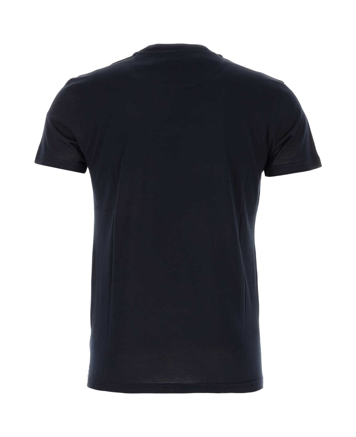 PT Torino Midnight Blue Silk Blend T-shirt - BLU