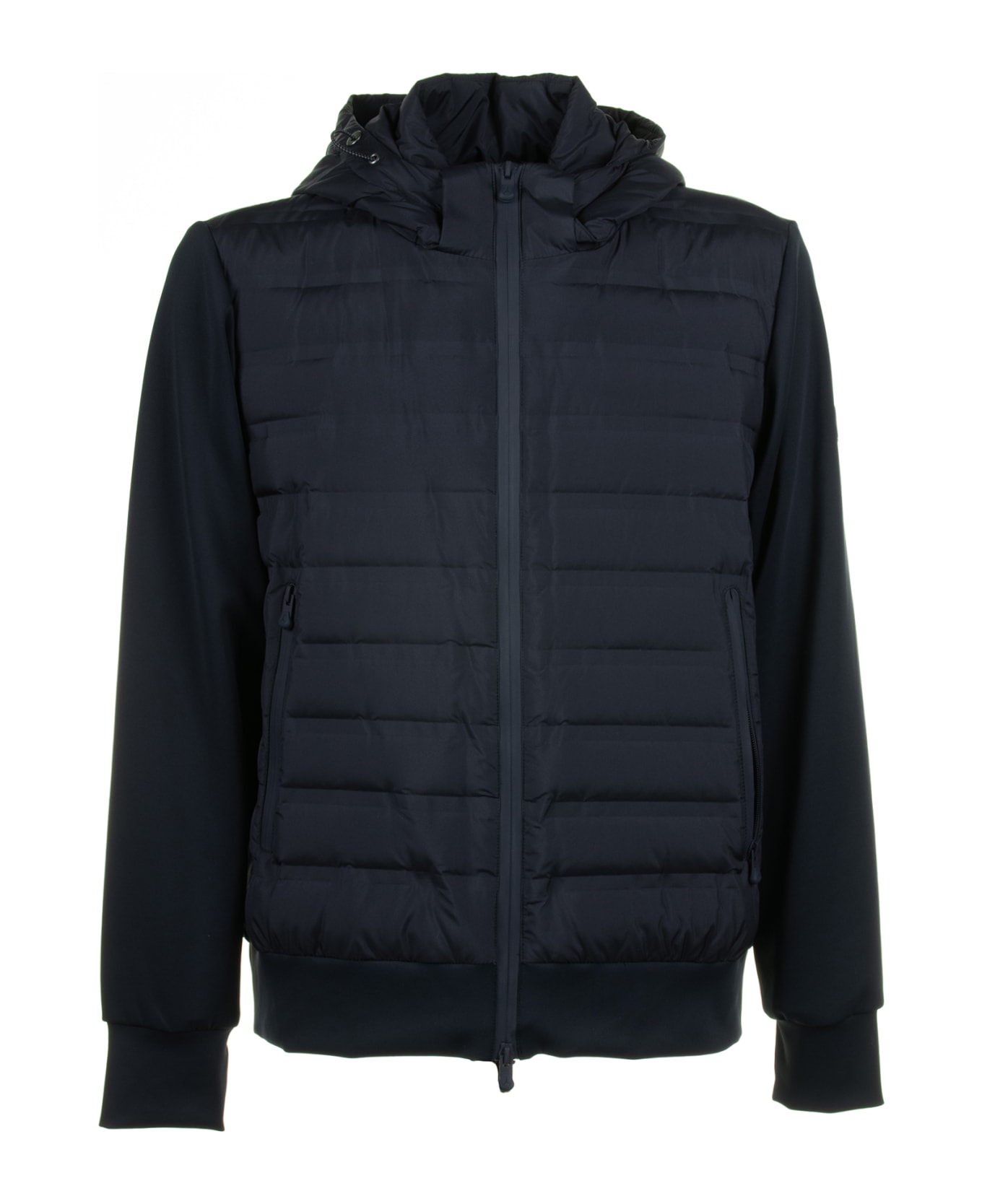 People Of Shibuya Blue Quilted Jacket With Zip - Blu