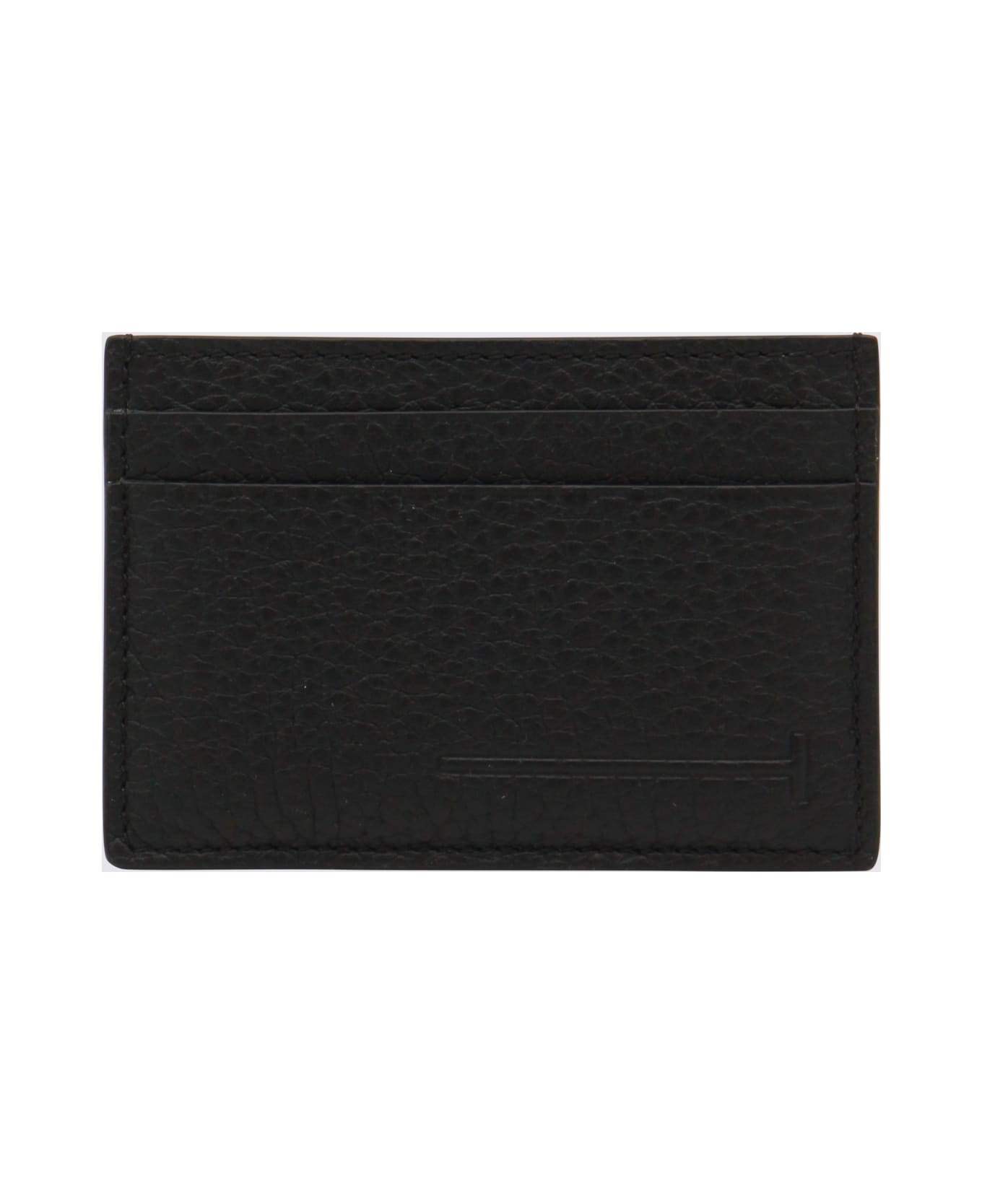 Tom Ford Black Leather Card Holder - Black
