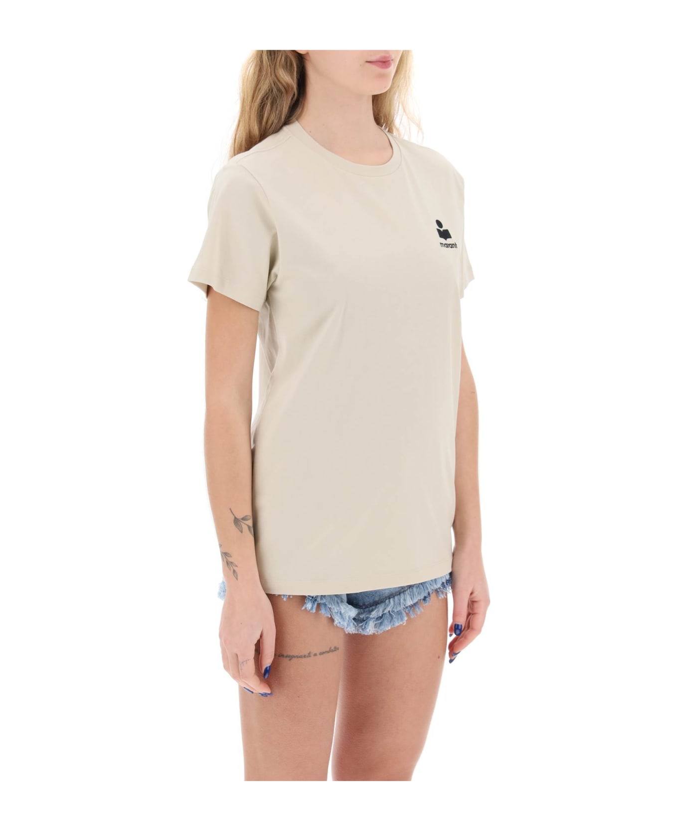 Marant Étoile Aby Cotton Crew-neck T-shirt - Beige