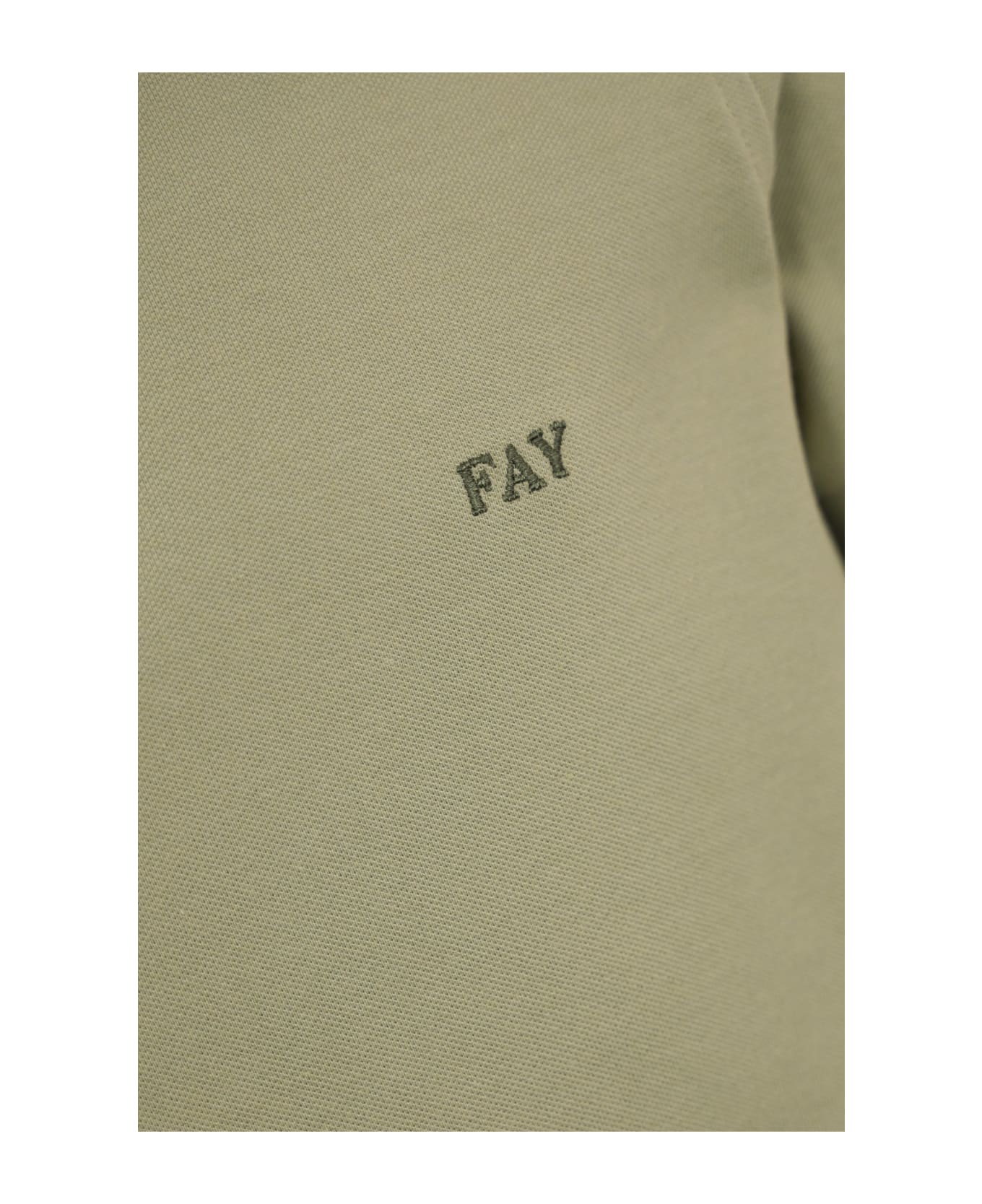 Fay Stretch Cotton Polo Shirt - SALVIA
