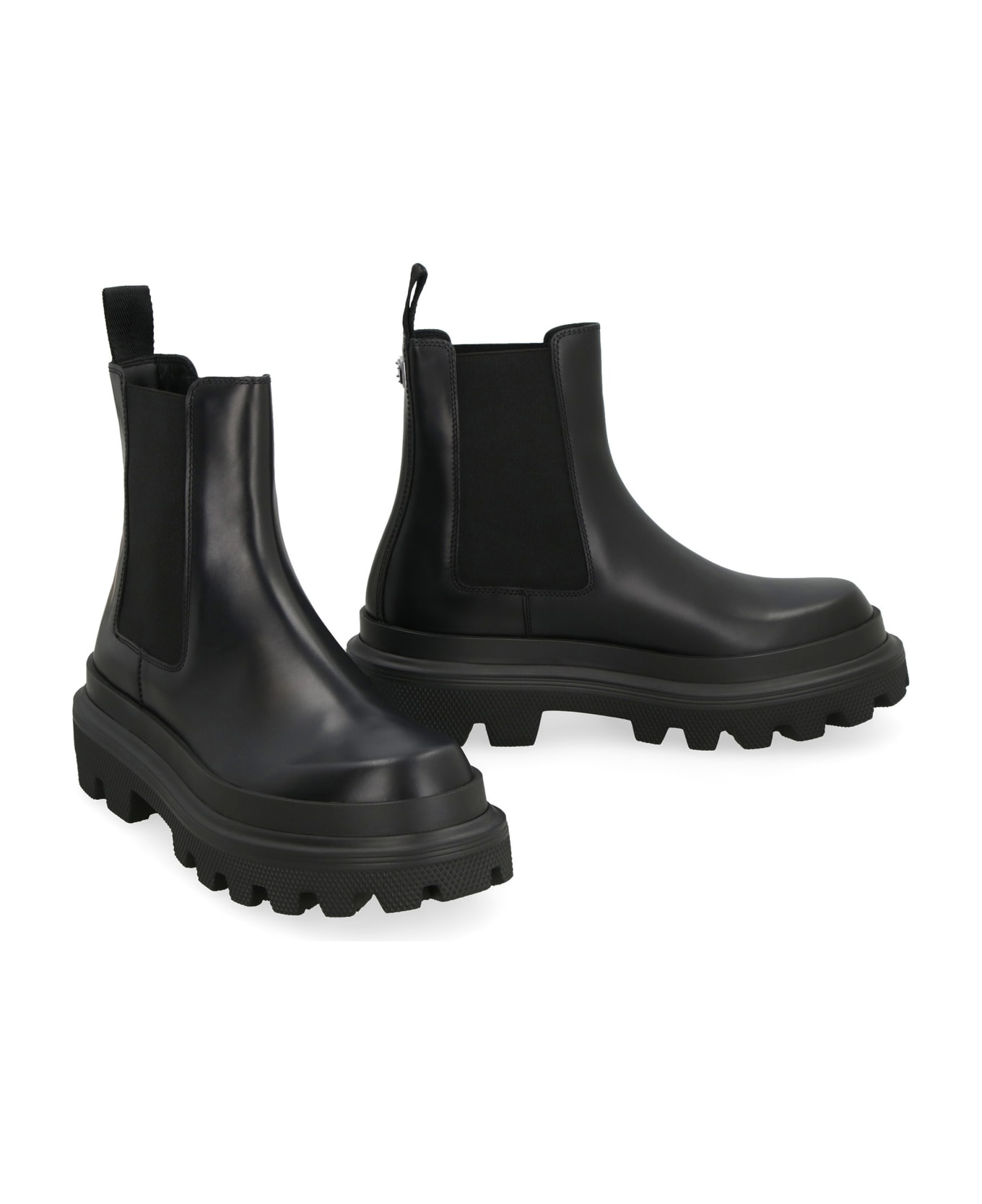 Dolce & Gabbana Leather Chelsea Boots - black