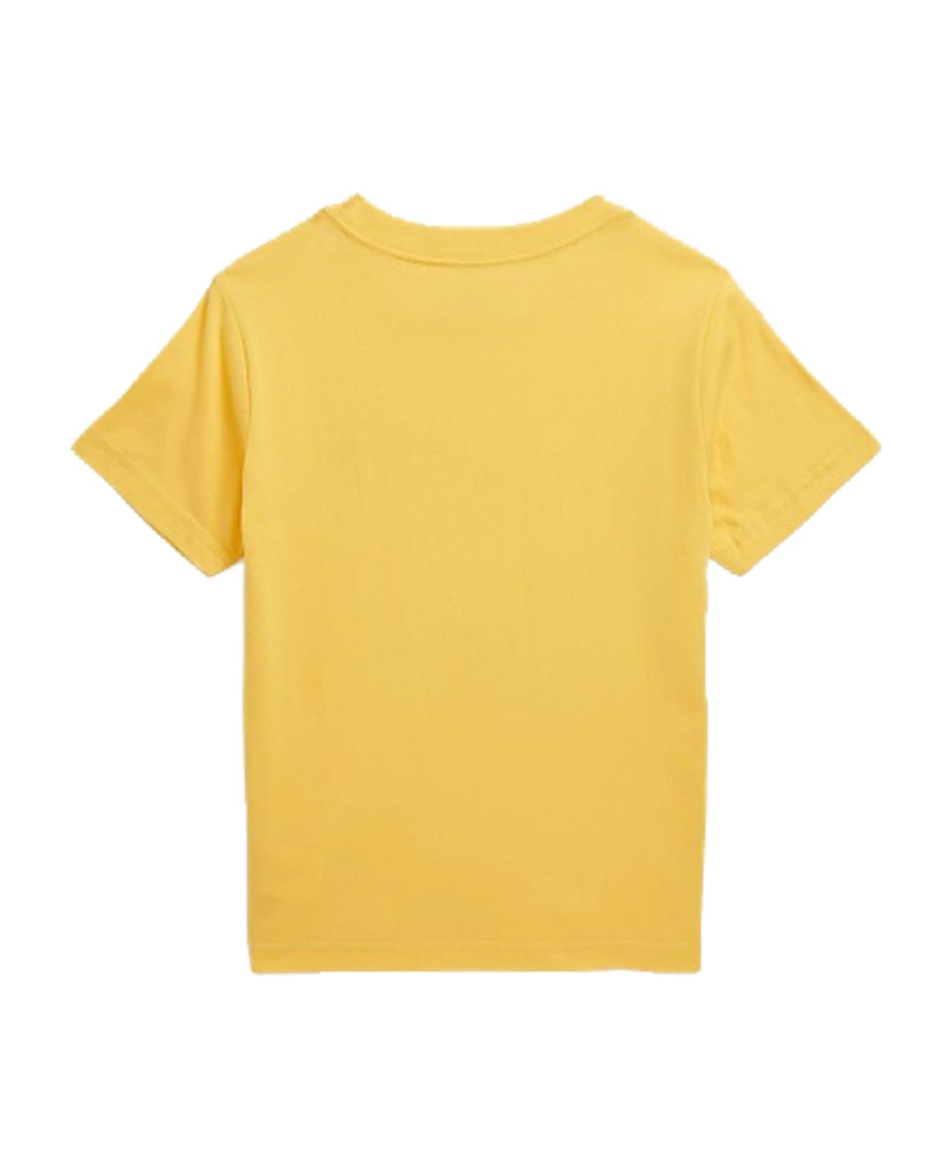 Ralph Lauren Crew Neck Sweater In Cotton Jersey - Yellow