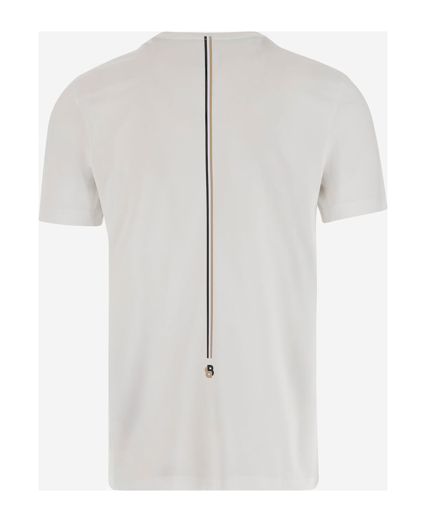 Hugo Boss Stretch Nylon T-shirt With Logo - White