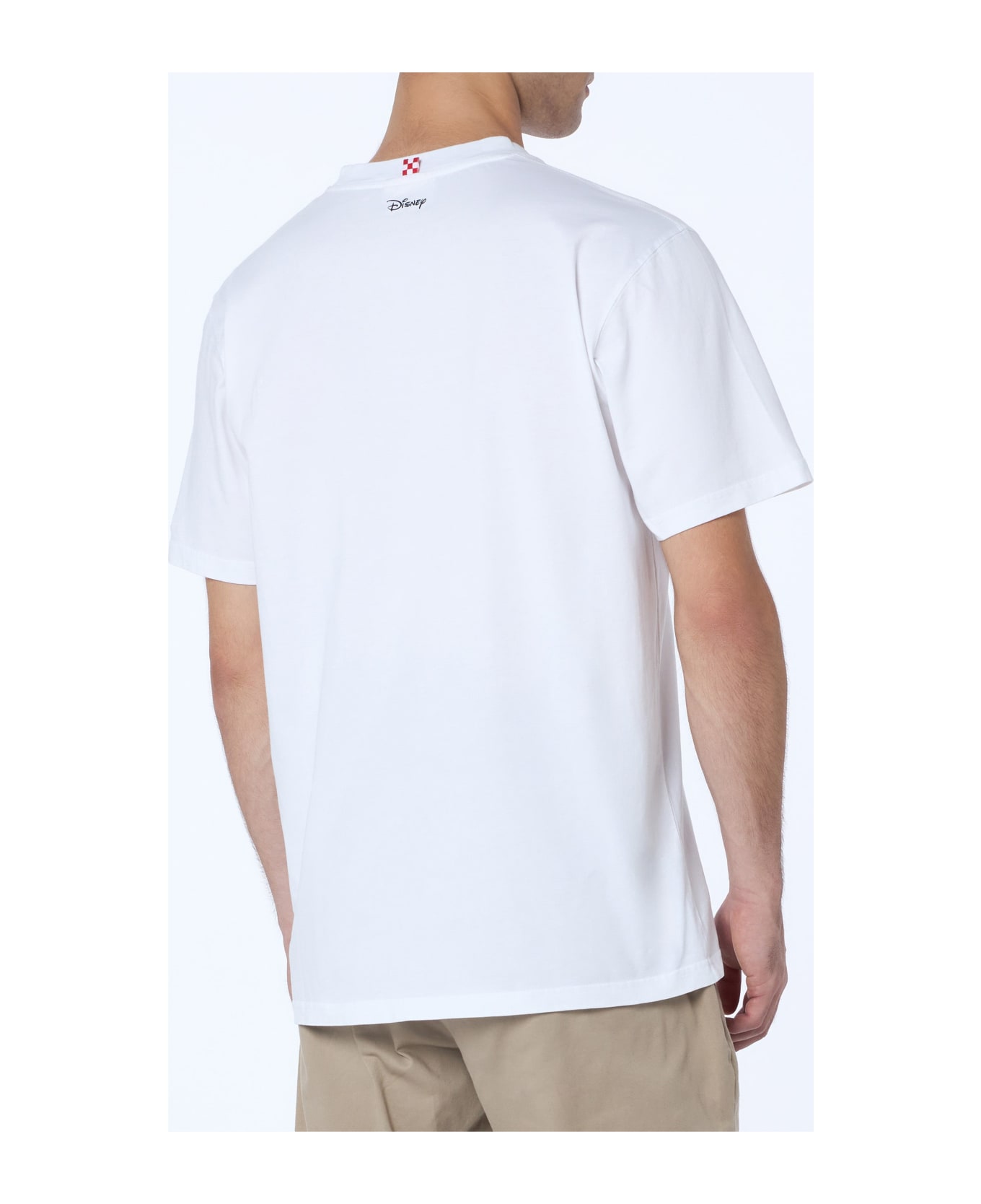 MC2 Saint Barth Man Cotton T-shirt With Mickey Mouse Print And Embroidery | Disney Special Edition - WHITE