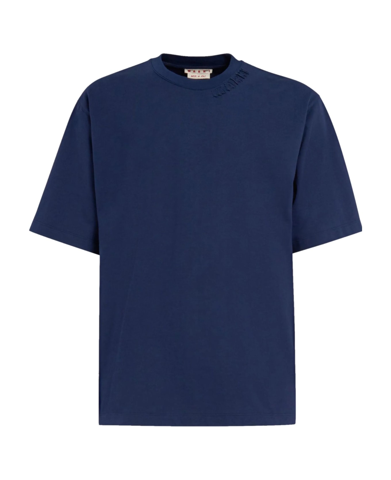 Marni Navy Blue Cotton T-shirt - Blue シャツ