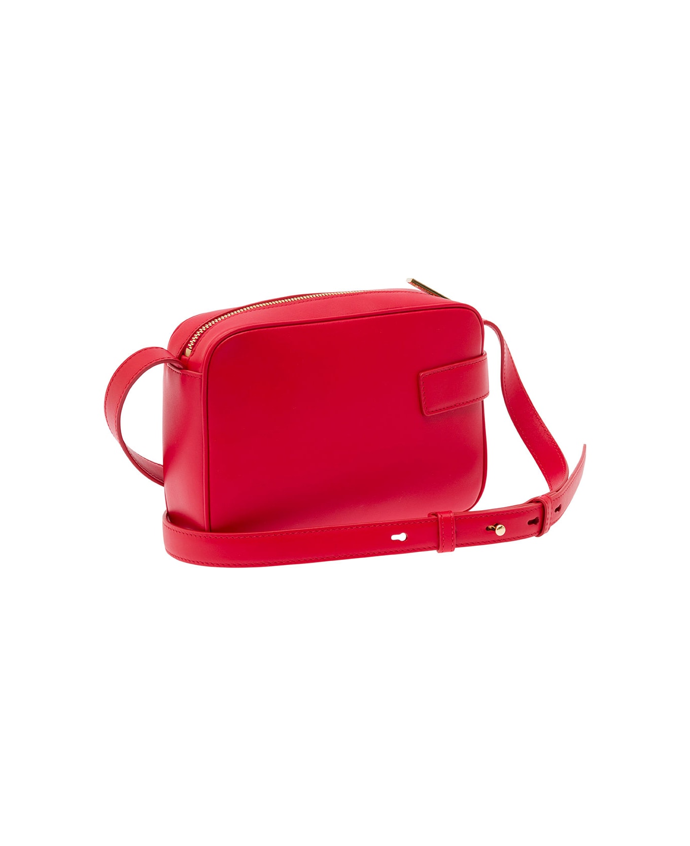 Ferragamo 'camera Case S' Red Crossbody Bag With Gancini Buckle In Leather Woman - Red ショルダーバッグ