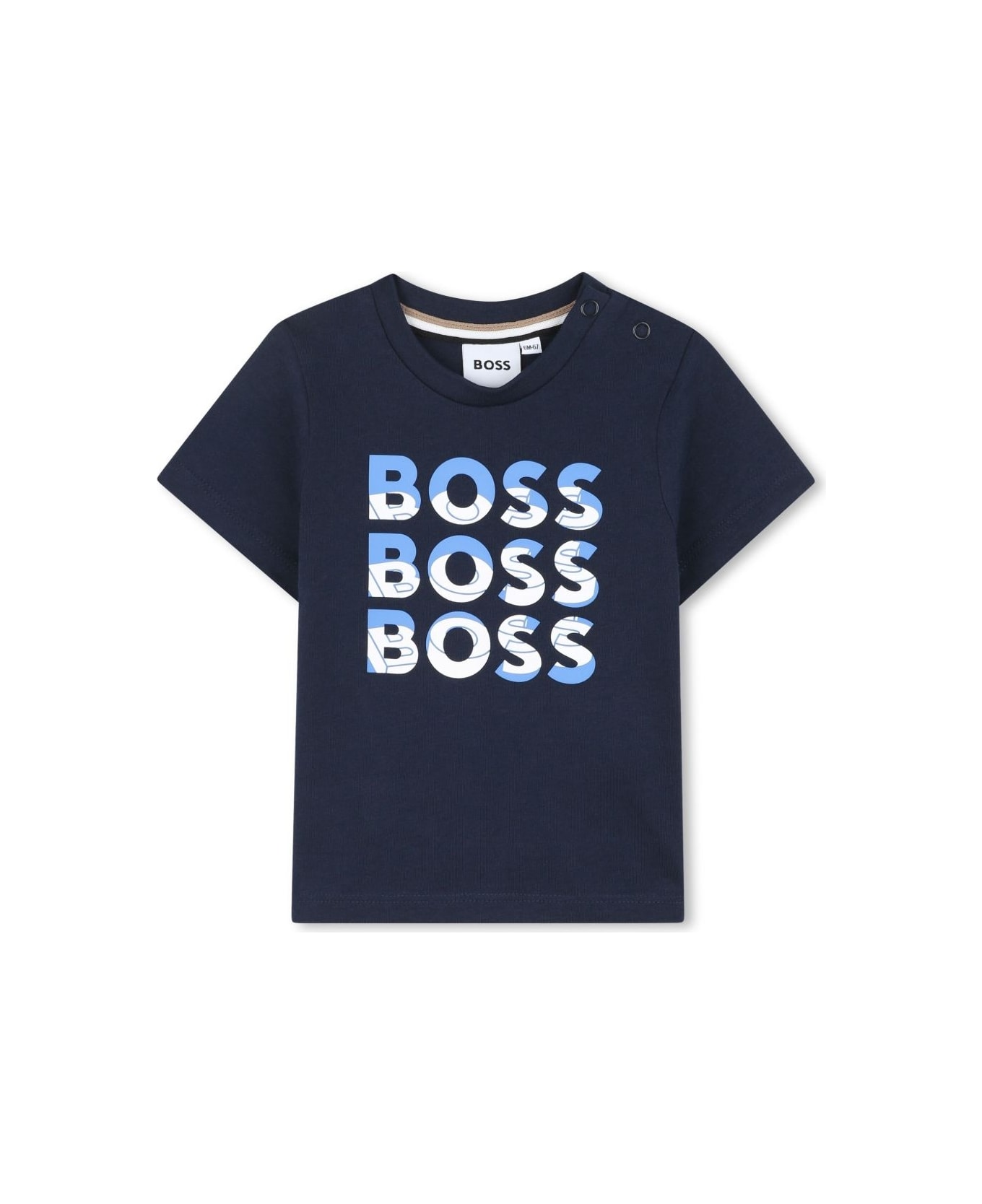 Hugo Boss T-shirt Con Logo - Blue