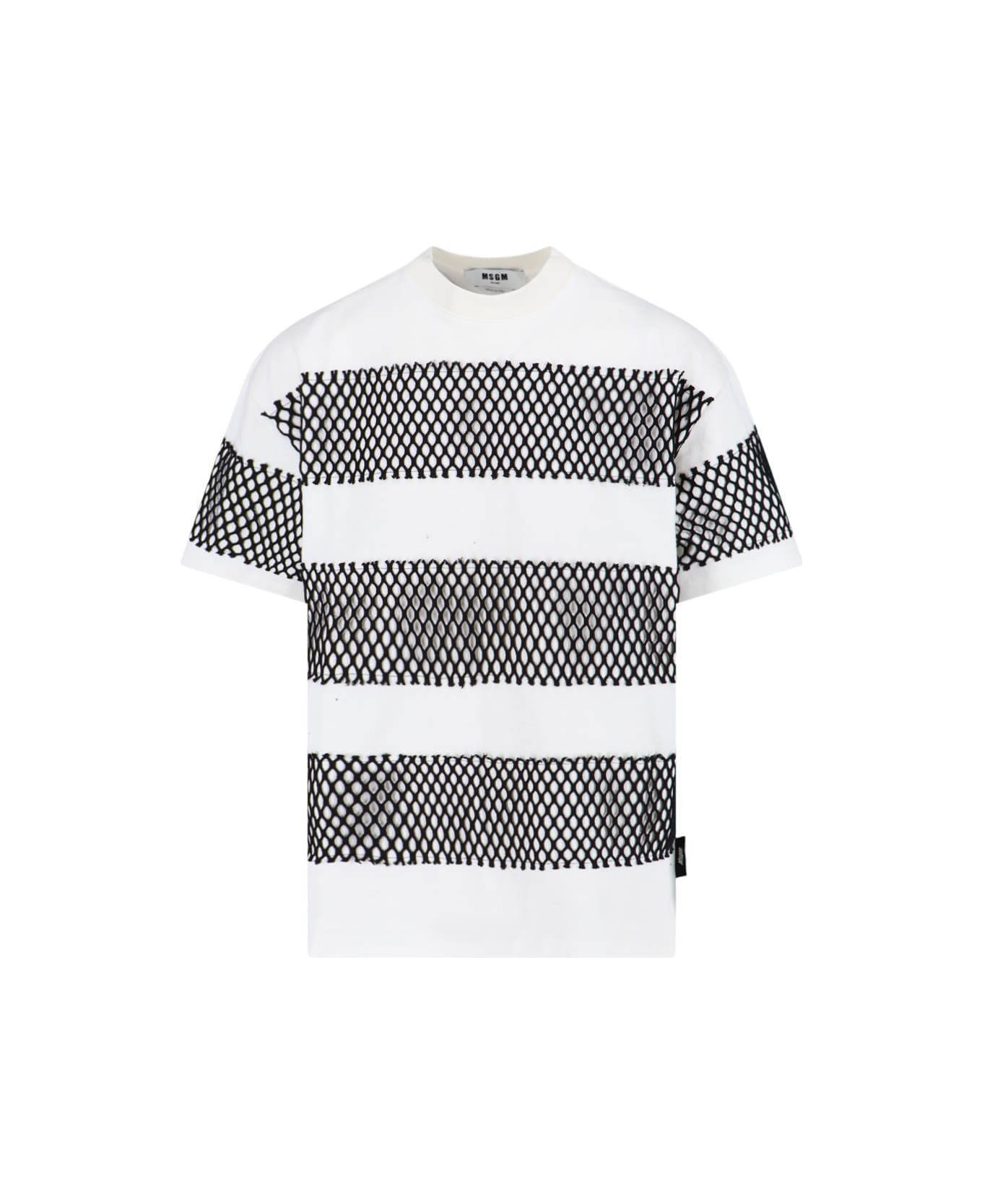 MSGM Stripe T-shirt - White シャツ