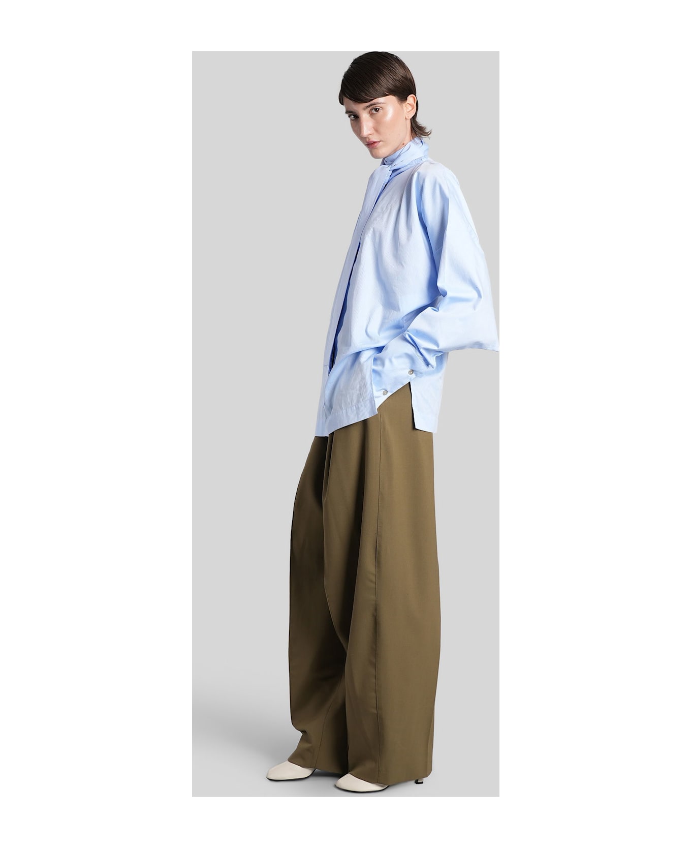 TheLatest Cara 3116 Pants In Khaki Polyester - khaki