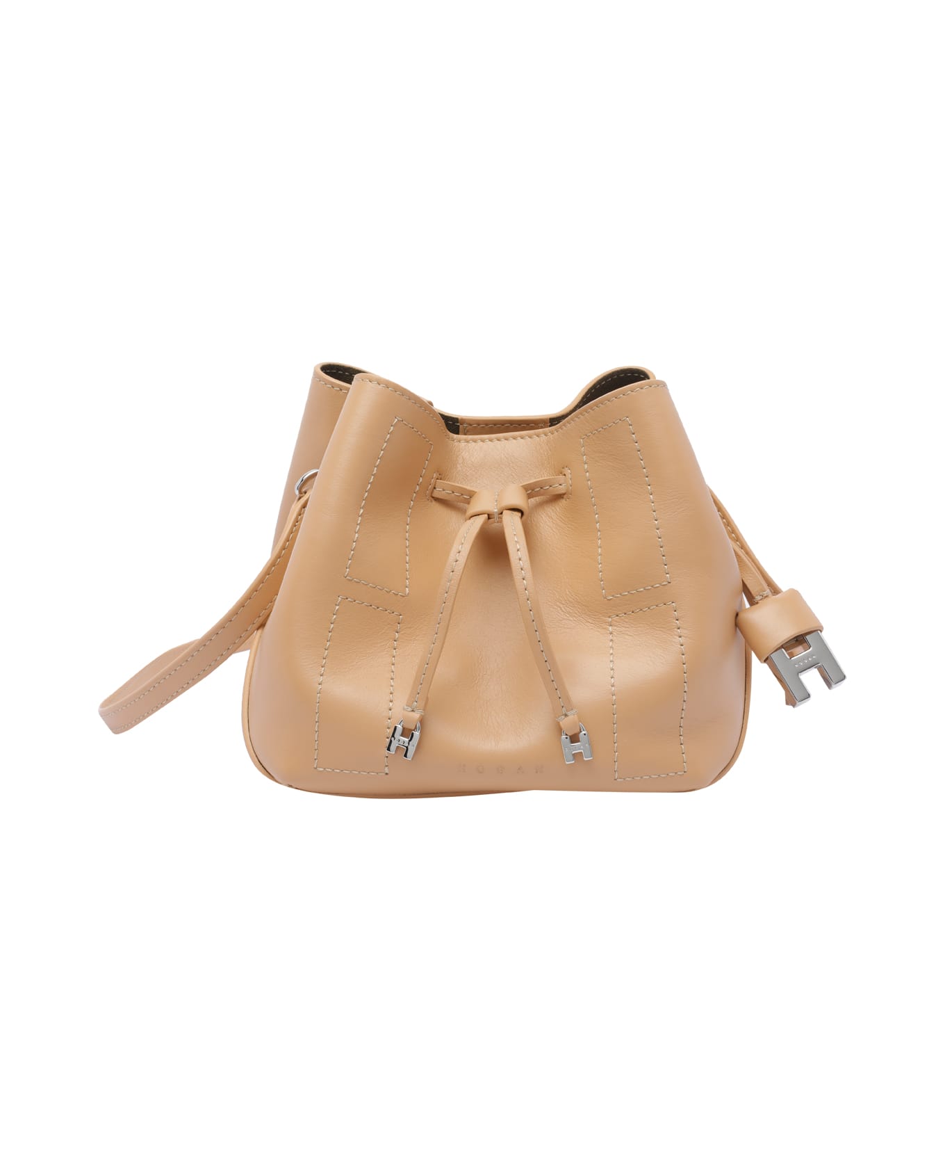 Hogan Mini Hocket Bucket Bag - Beige