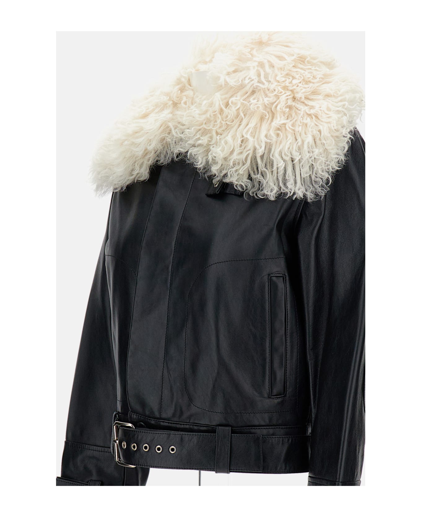 Wales Bonner Bridge Leather Jacket - Black