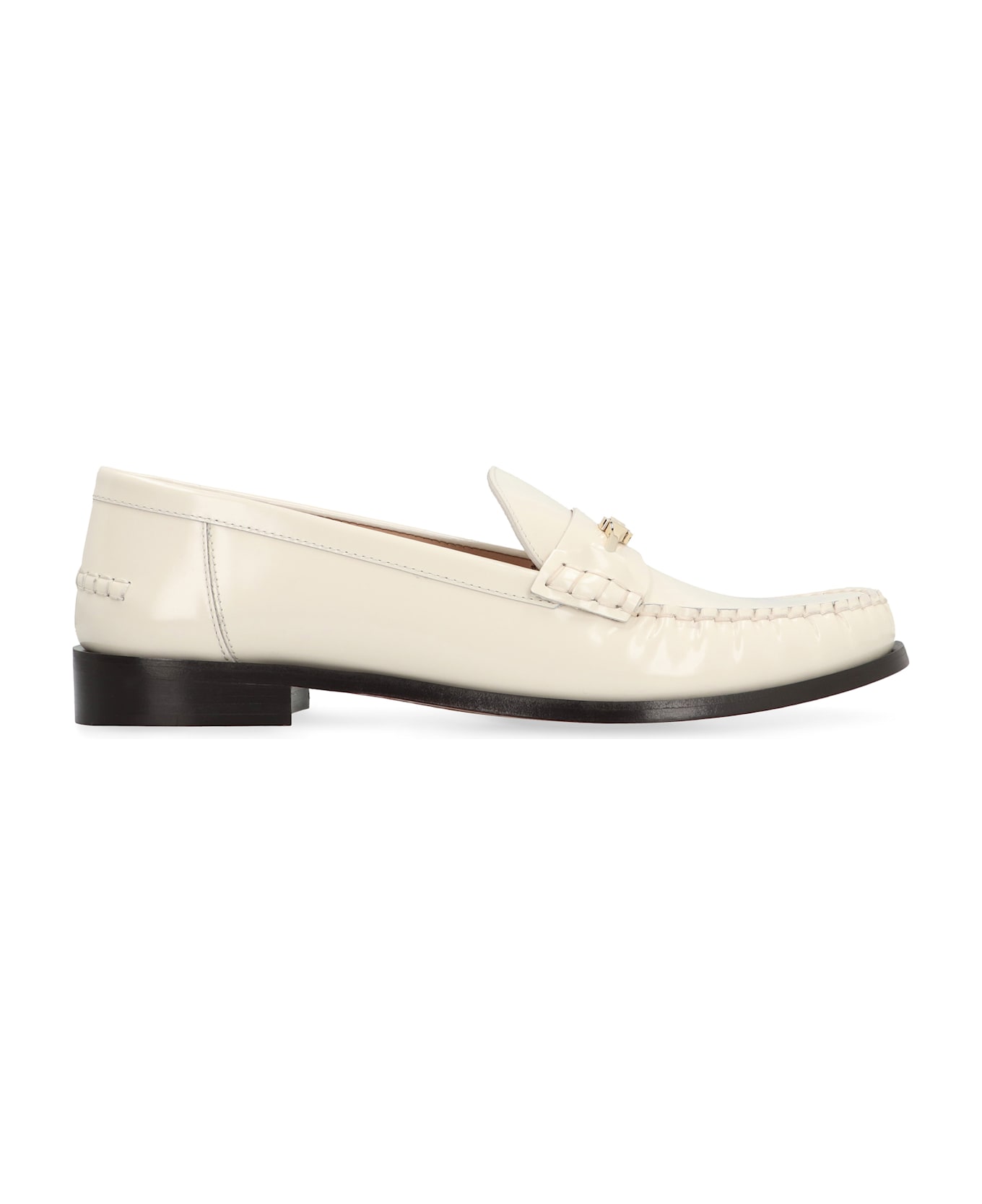Ferragamo New Vara Leather Loafers - panna