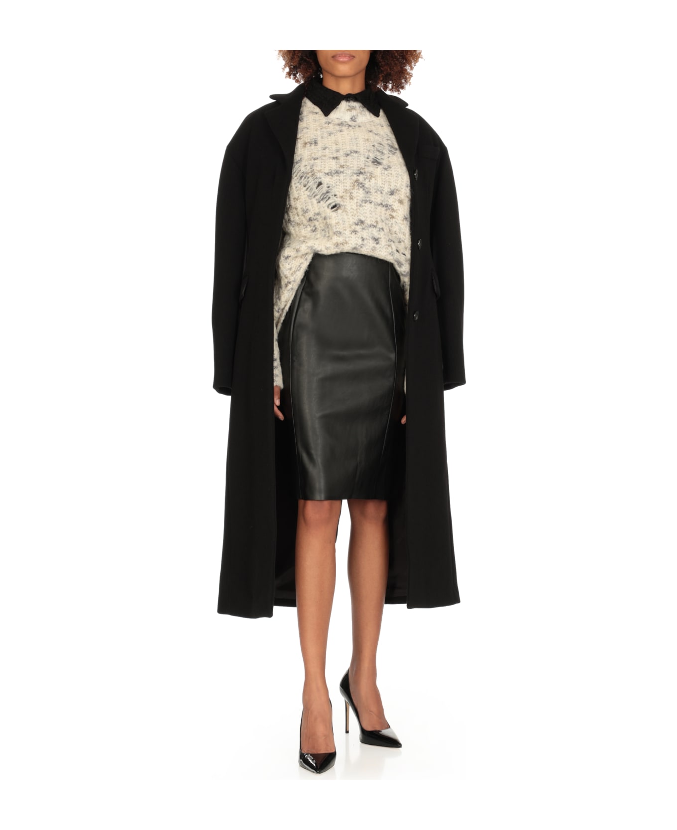 Stuart Weitzman Stuart 100 Decollete - Black