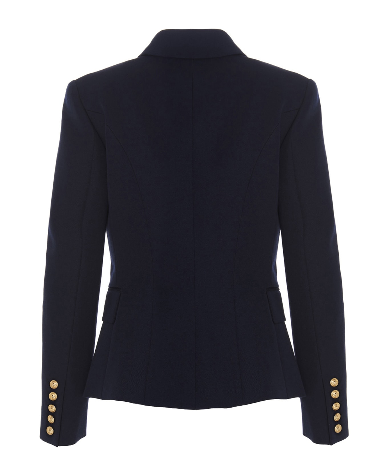 Balmain Gold Button Wool Blazer Jacket | italist