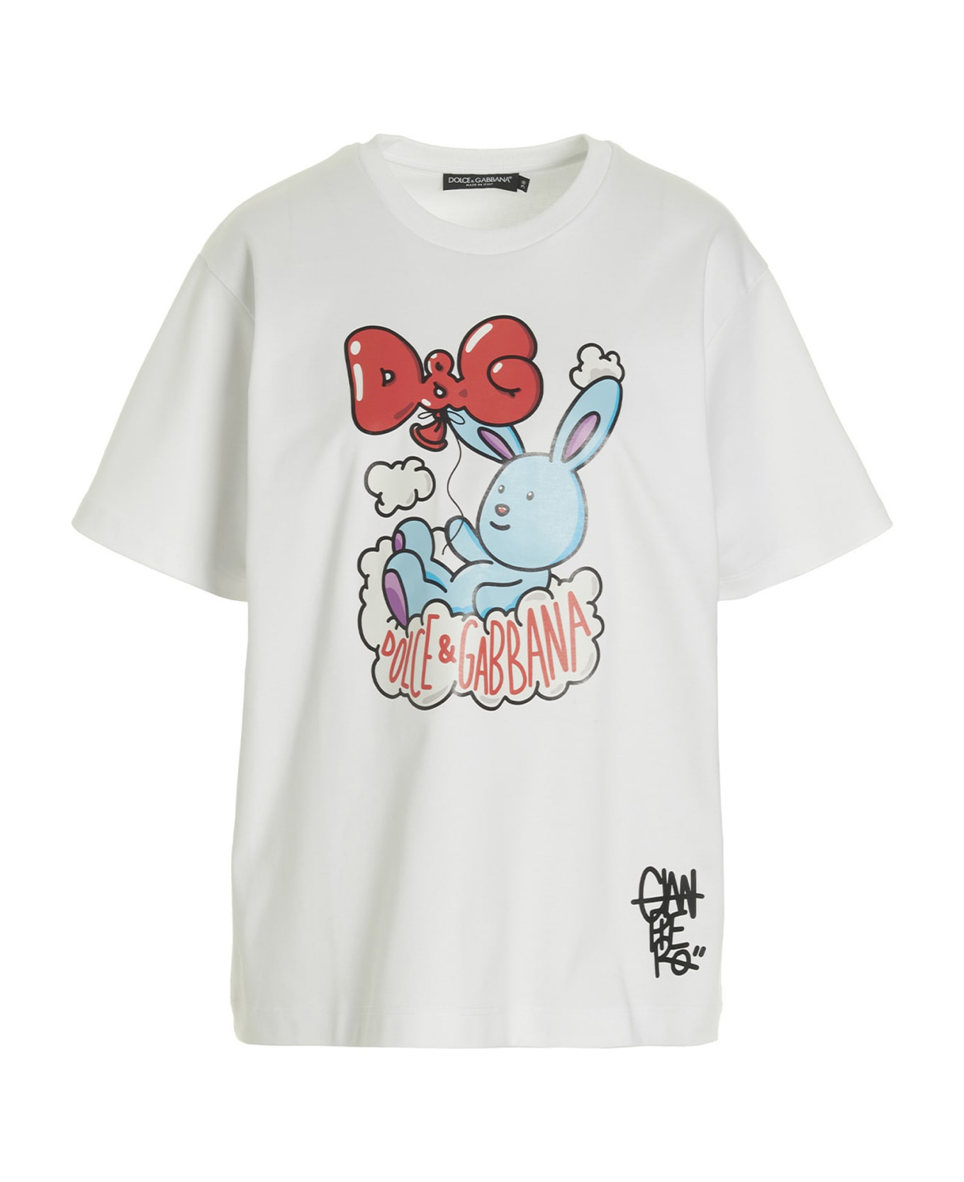 Dolce & Gabbana Gianpiero D'alessandro Collab  Bunny  T-shirt - White
