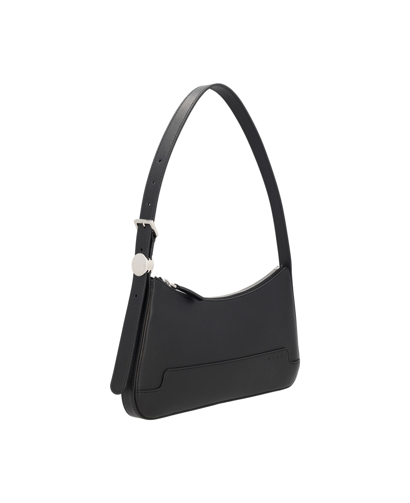 Marni Leather Shoulder Bag - BLACK