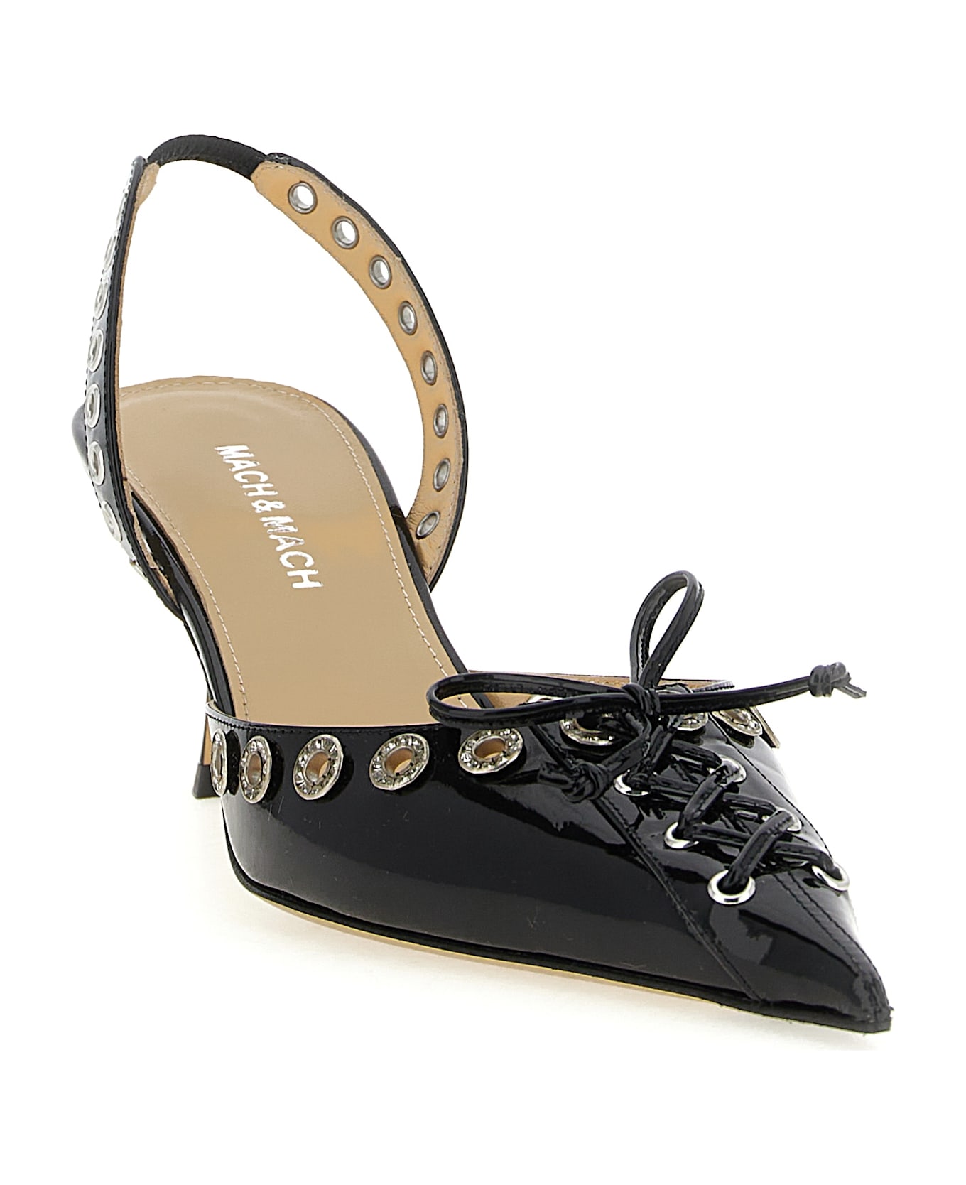 Mach & Mach 'crystalized Corset' Slingback - Black  