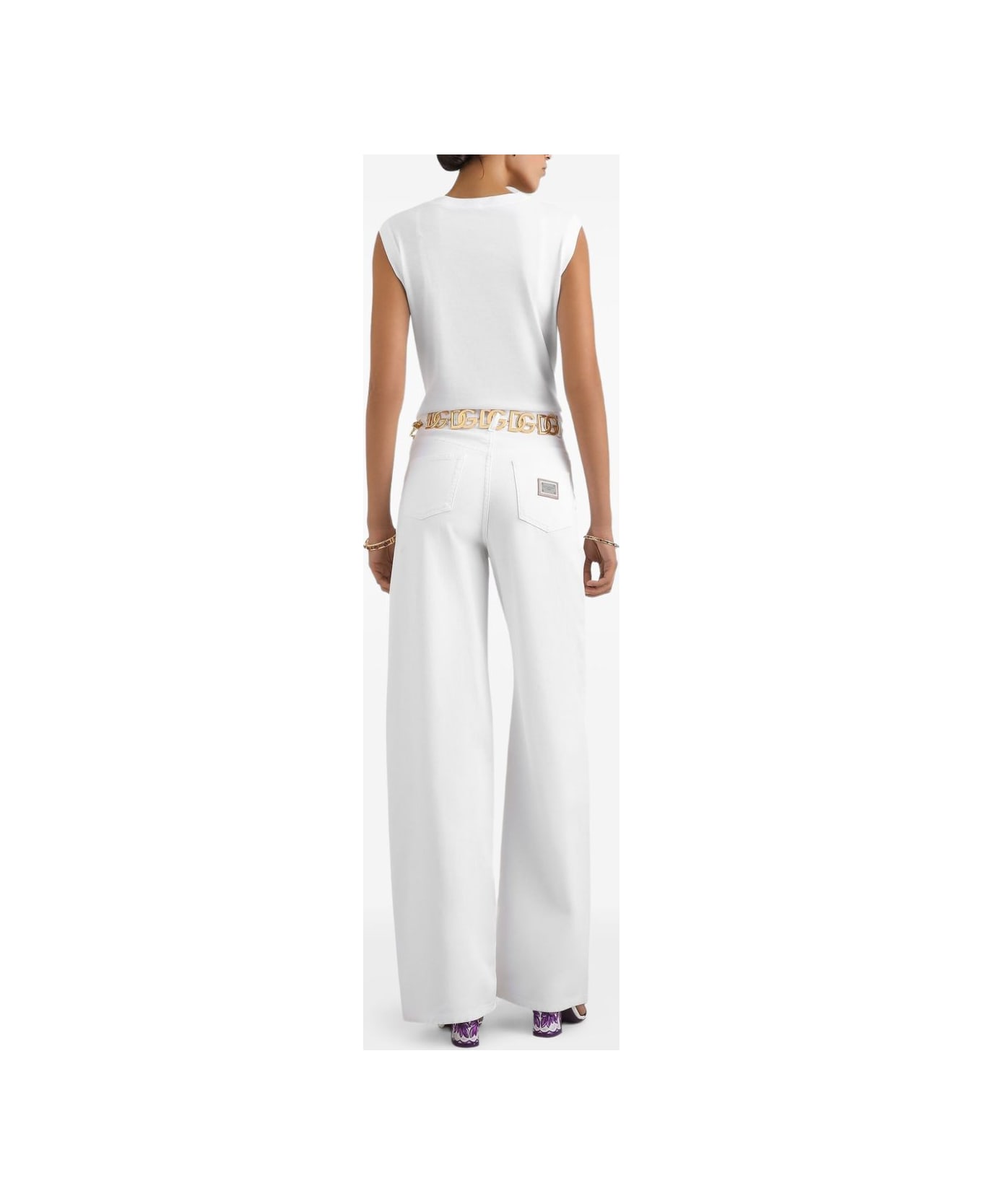 Dolce 
Gabbana Logo Cotton T-shirt - White