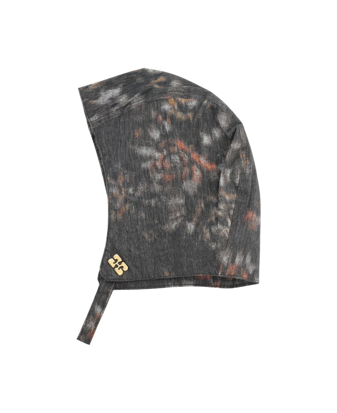 Ganni Cap With Print - CHARCOAL