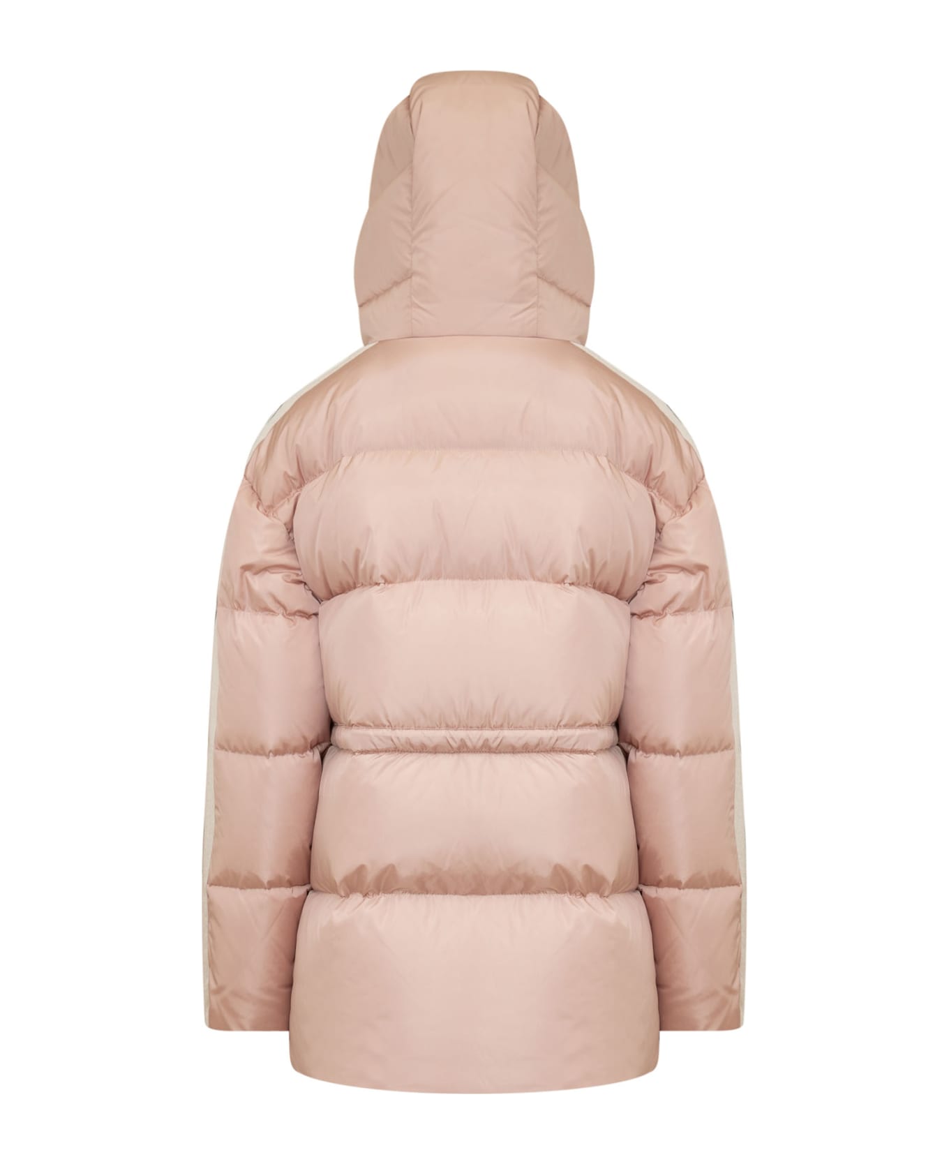 Palm Angels Nylon Down Jacket With Logo - Pink