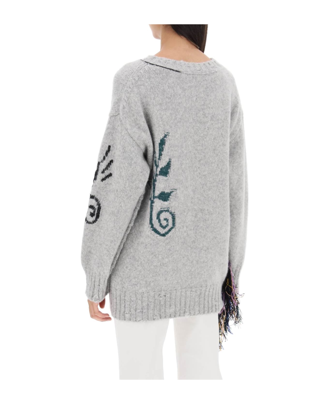 Stella McCartney Artwork Sweater - MULTICOLOR 1 (Grey) ニットウェア